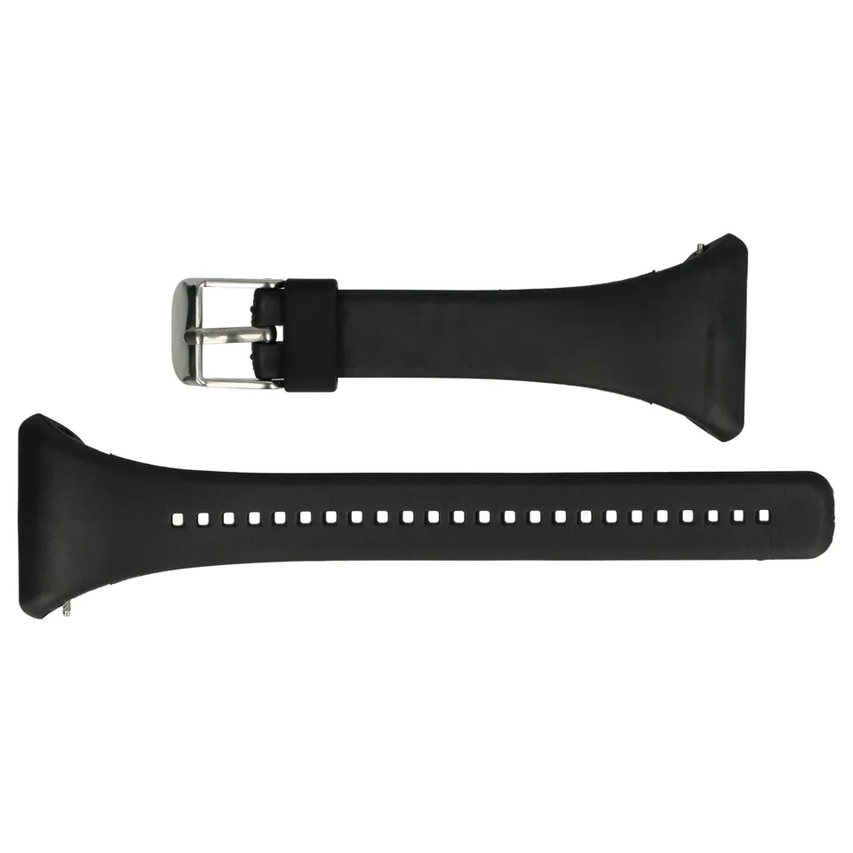 vhbw Cinturino TPE L per Polar FT7 nero 11,5+8,5cm