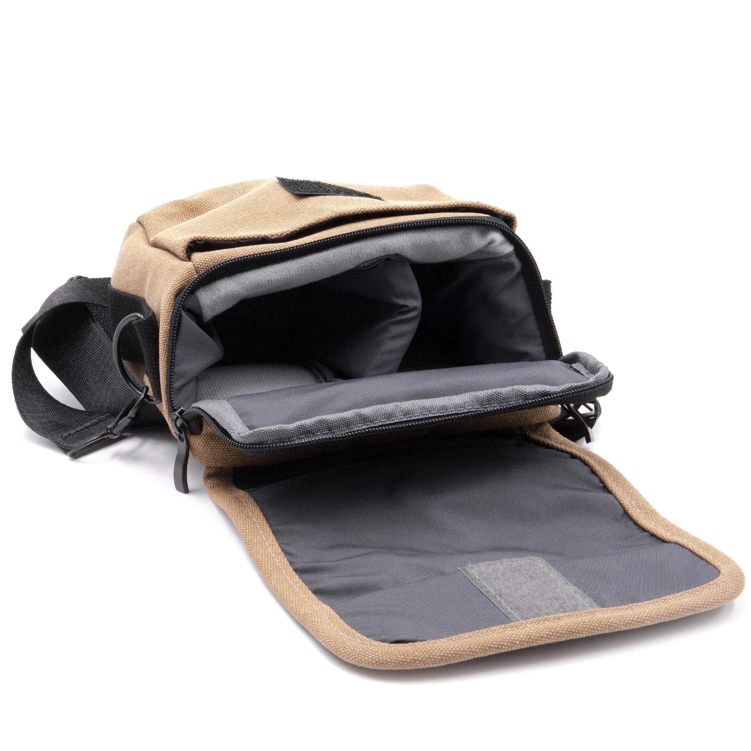 vhbw Custodia marrone borsa fotocamera per Panasonic Lumix FZ1000