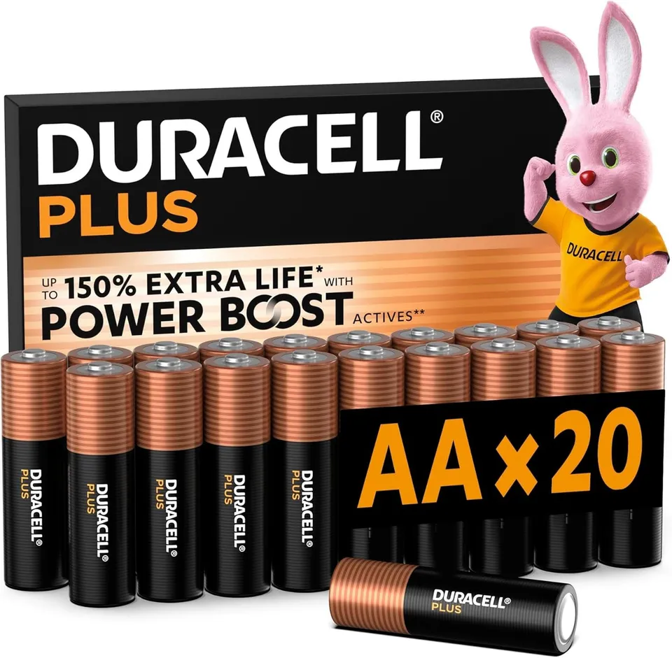 Duracell Plus Batterie Alcaline AA 20 Pezzi 1,5V