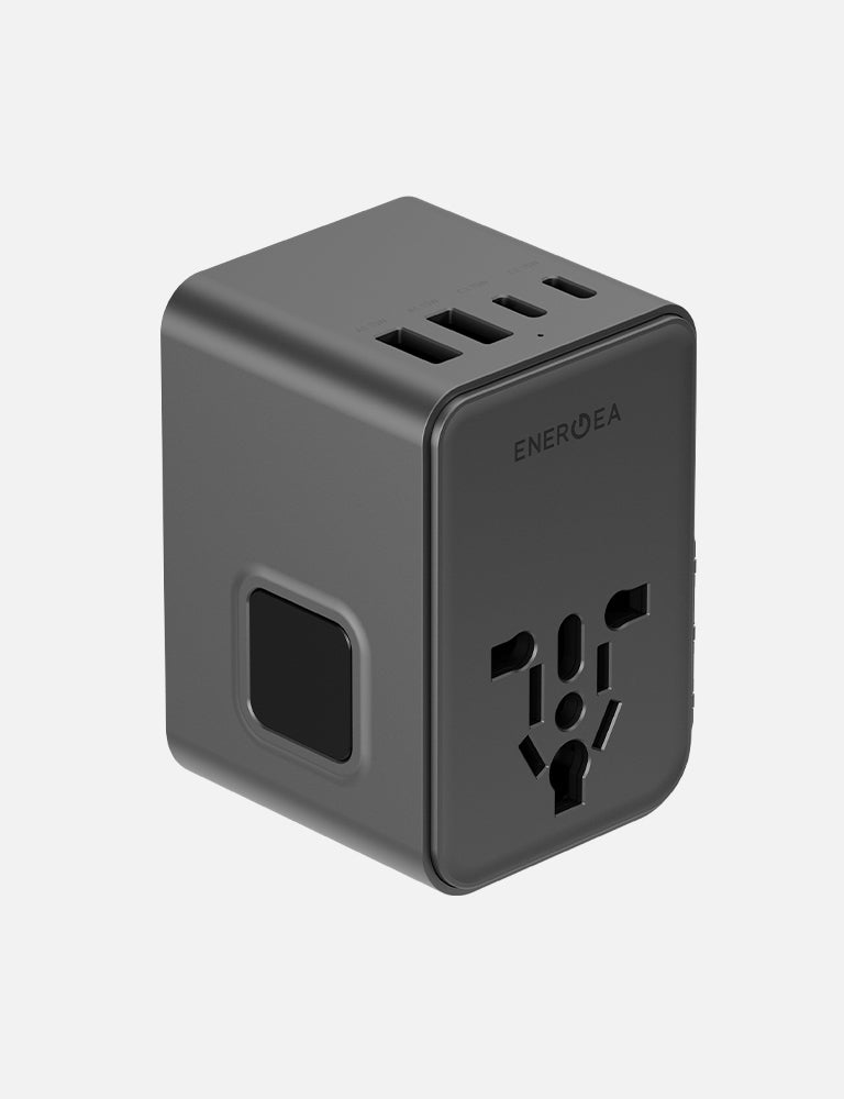 Energea TravelWorld Adapter GaN70 adattatore viaggio 70W Gunmetal