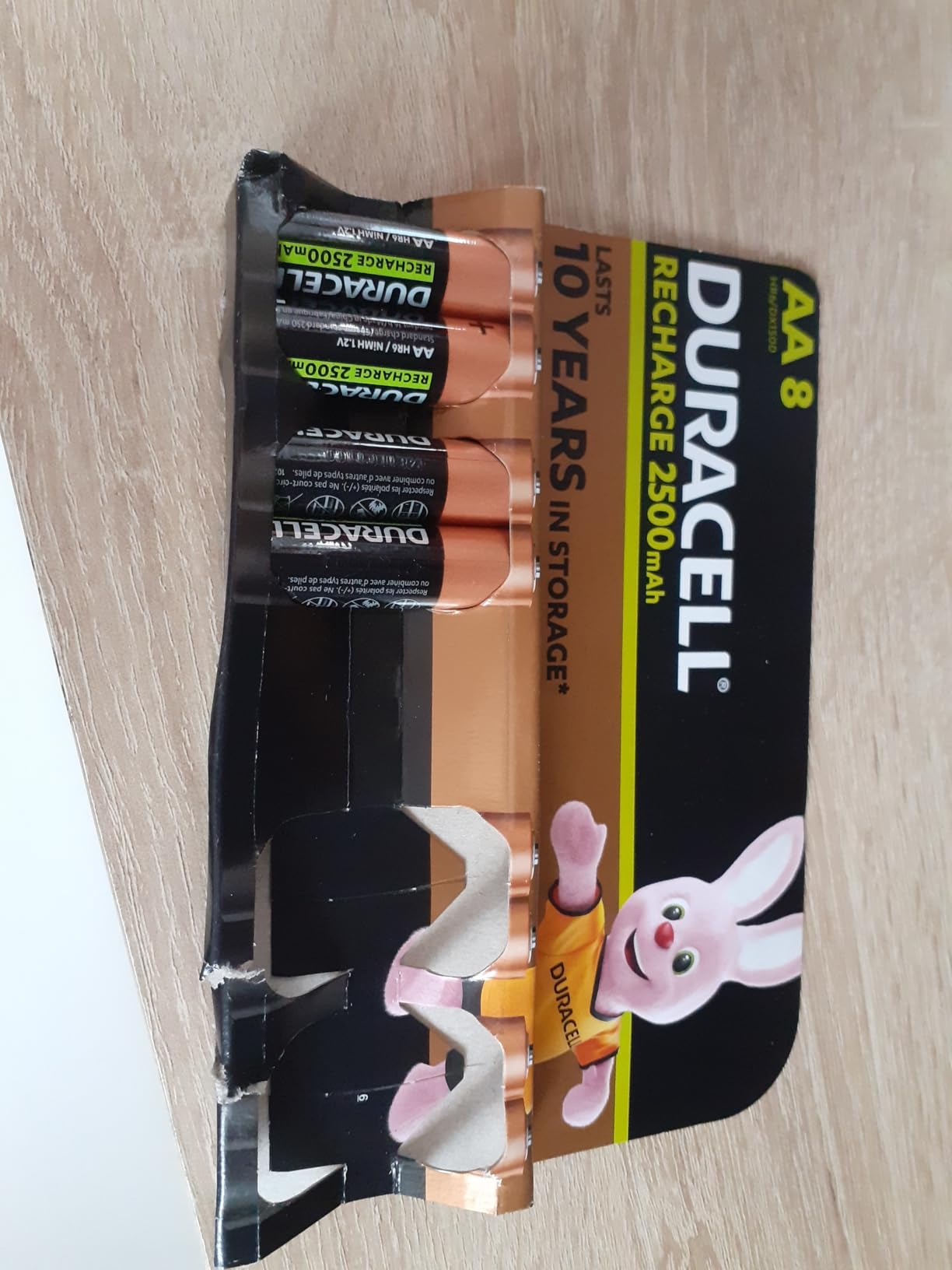 Duracell Batterie Ricaricabili AA 2500mAh 8 Pezzi NiMH