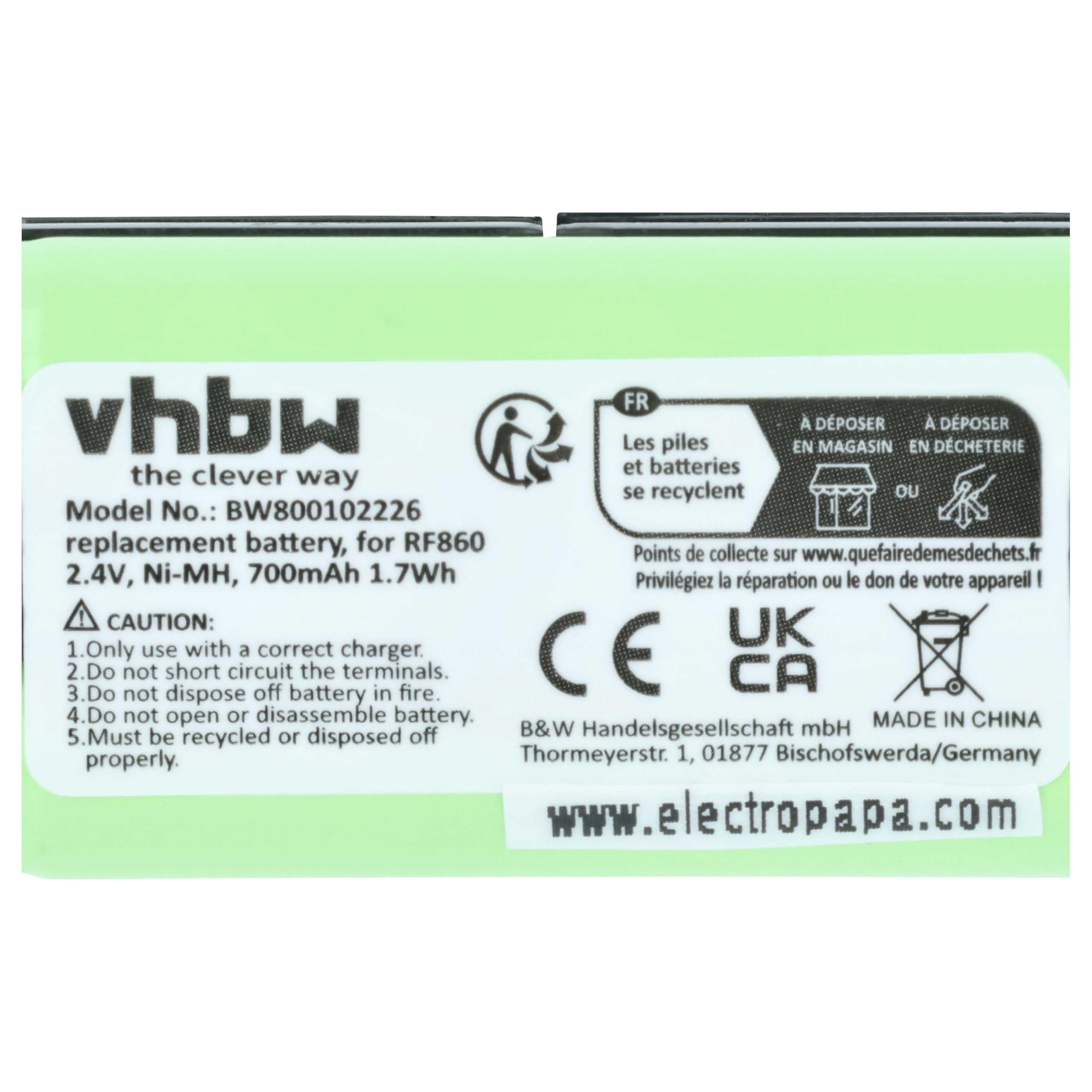 vhbw Batteria Cuffie Wireless Sony BP-HP550-11 700mAh