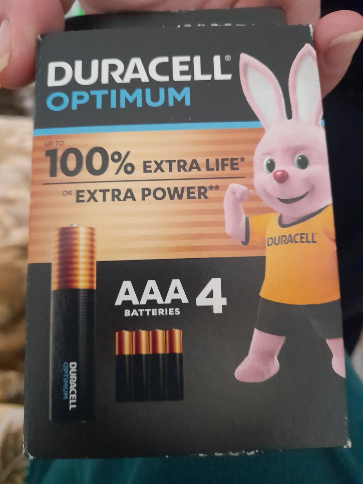 Duracell Optimum AAA batterie alcaline 4 pz 1,5V lunga durata