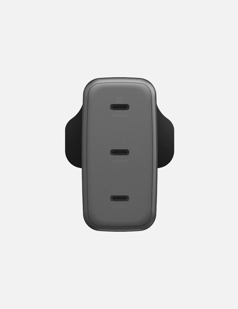 ENERGEA AmpCharge GaN100 Caricatore Muro 3 USB-C Gunmetal