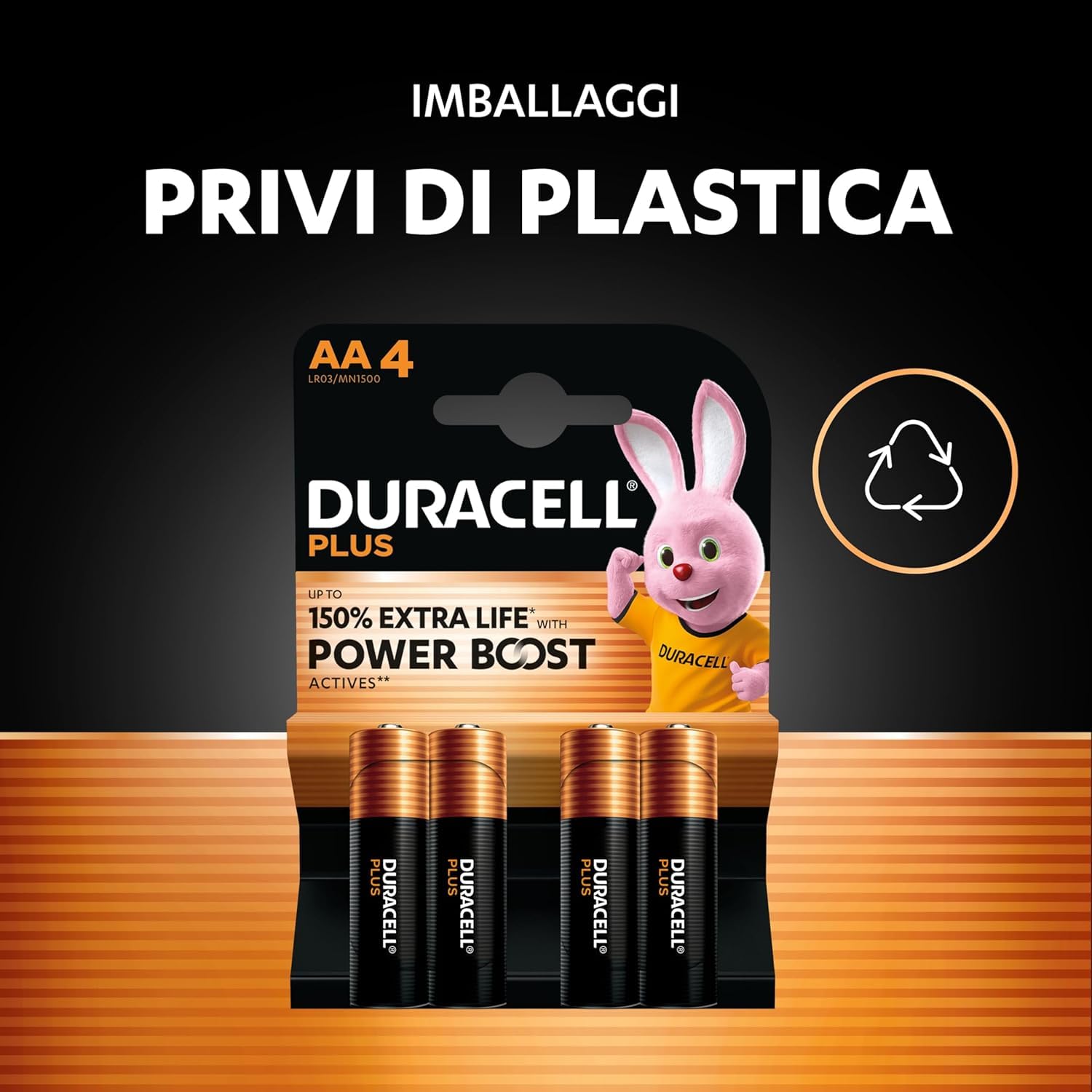 Duracell Plus Batterie Alcaline AA 20 Pezzi 1,5V