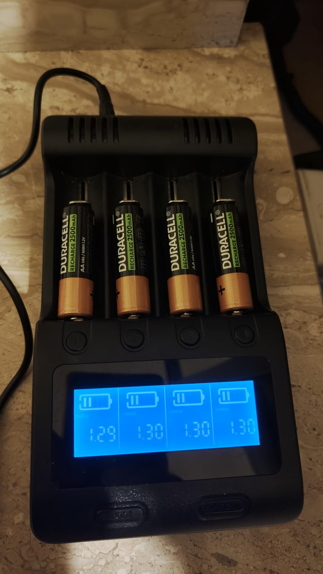 Duracell AA batterie ricaricabili 2500mAh 4 pezzi NiMH