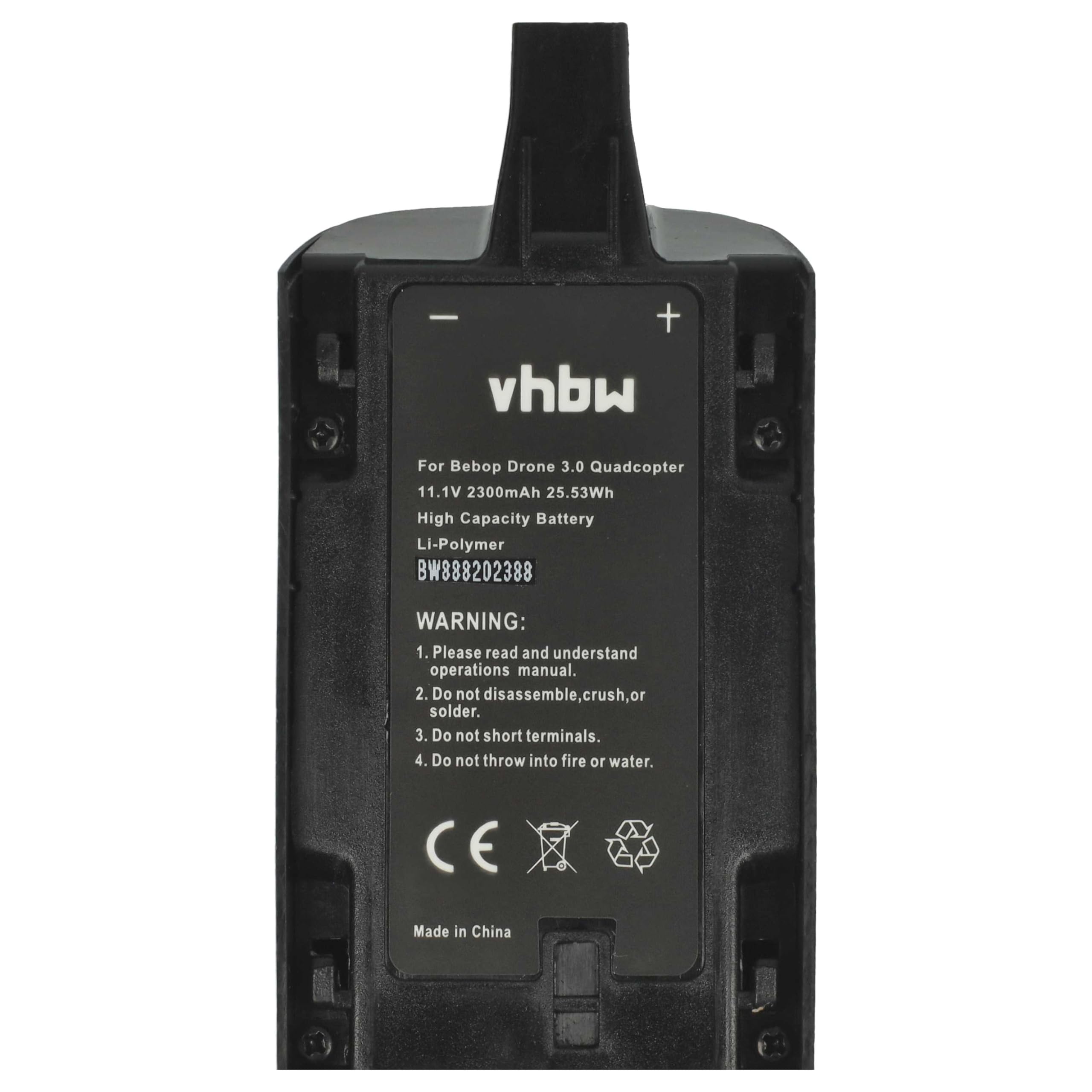 vhbw Batteria Drone Parrot Bebop 2300mAh 11,1V Li-Poly
