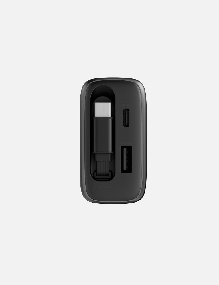 Energea AmpCharge Arc GaN65 caricatore muro 65W Gunmetal retrattile