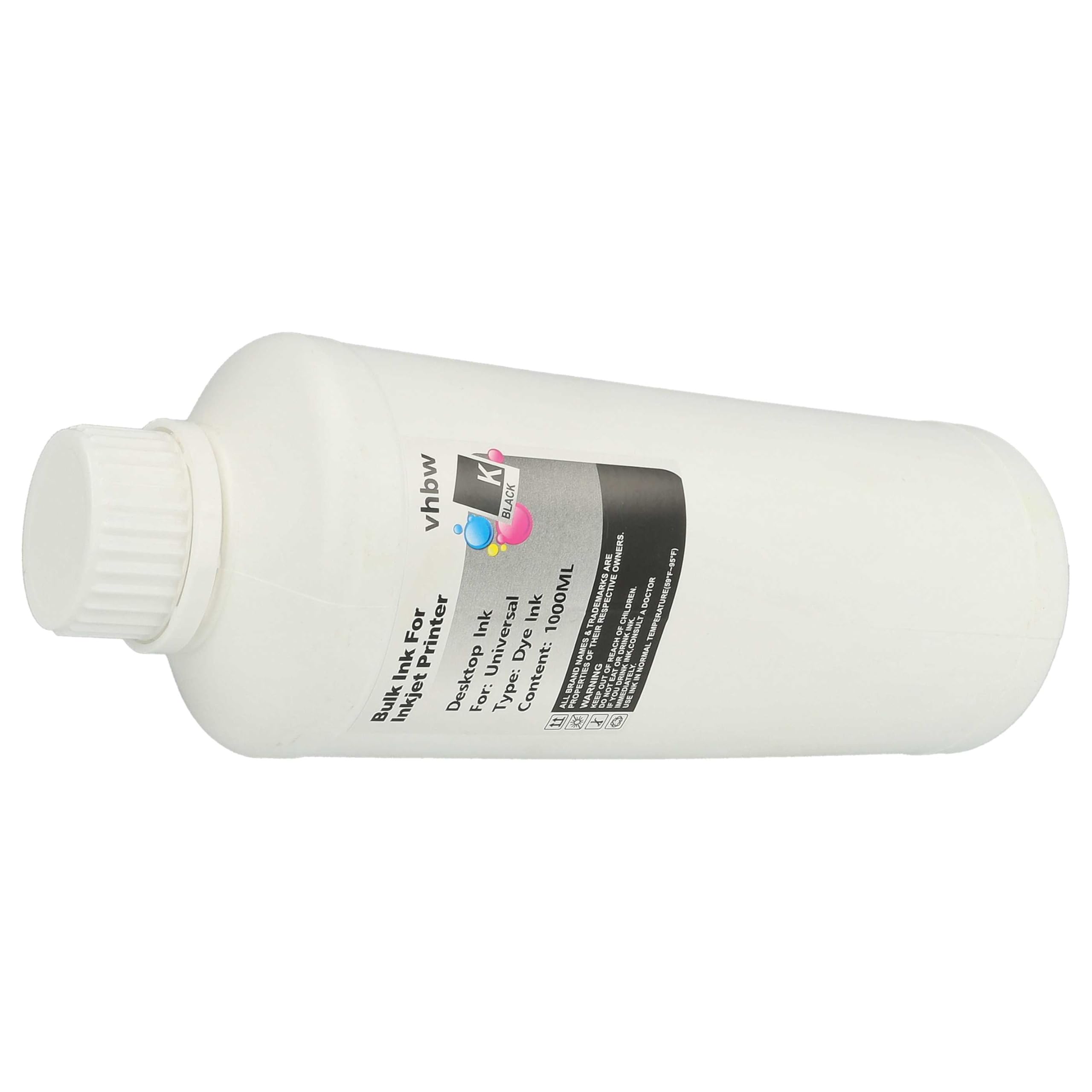 vhbw Inchiostro Dye Nero 1000ml ricarica cartucce