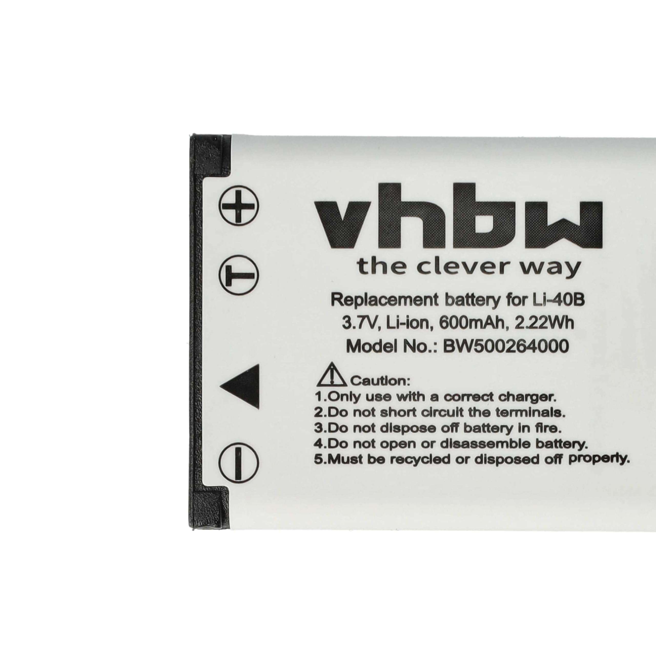 vhbw Batteria fotocamera per Casio NP-80 NP-82 500mAh Li-Ion