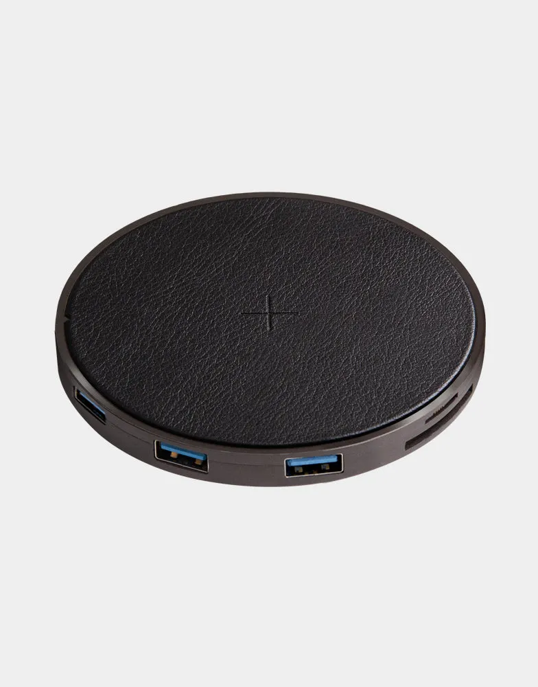 Energea WiHub hub USB-C gunmetal ricarica wireless laptop