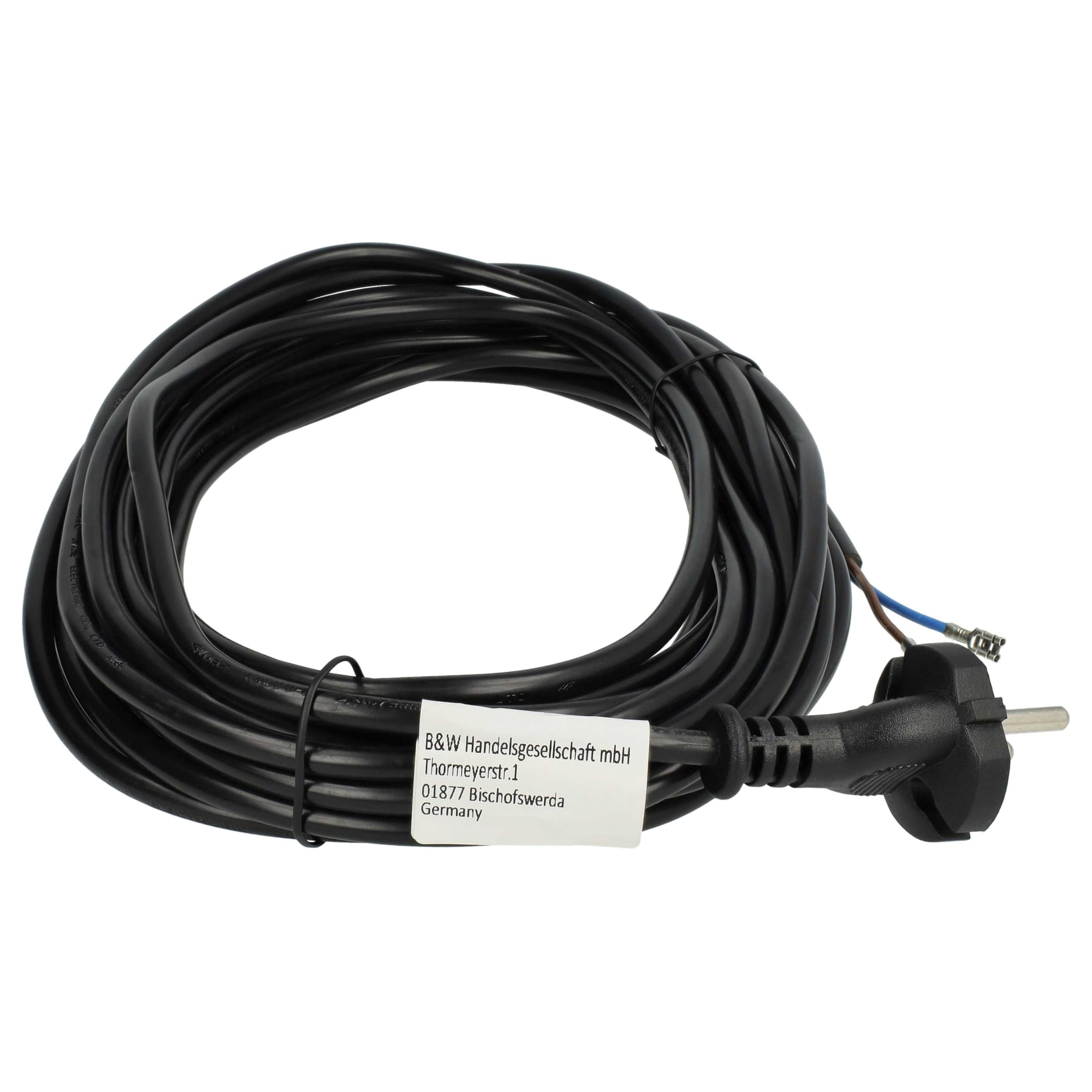 vhbw Cavo Alimentazione Aspirapolvere 10 m 1000W Nero
