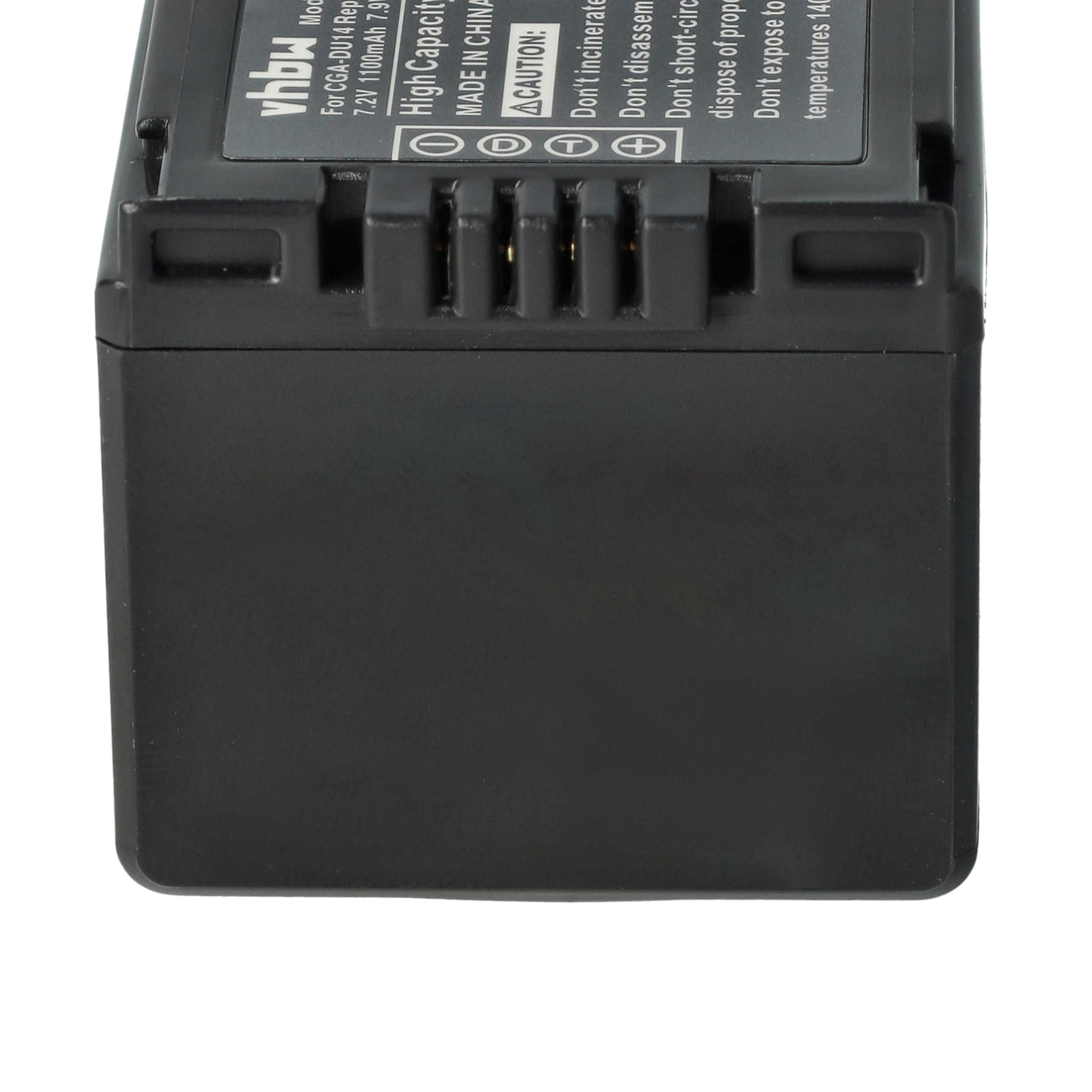 vhbw DZ-MV350E batteria fotocamera Hitachi 1100 mAh 7,2 V