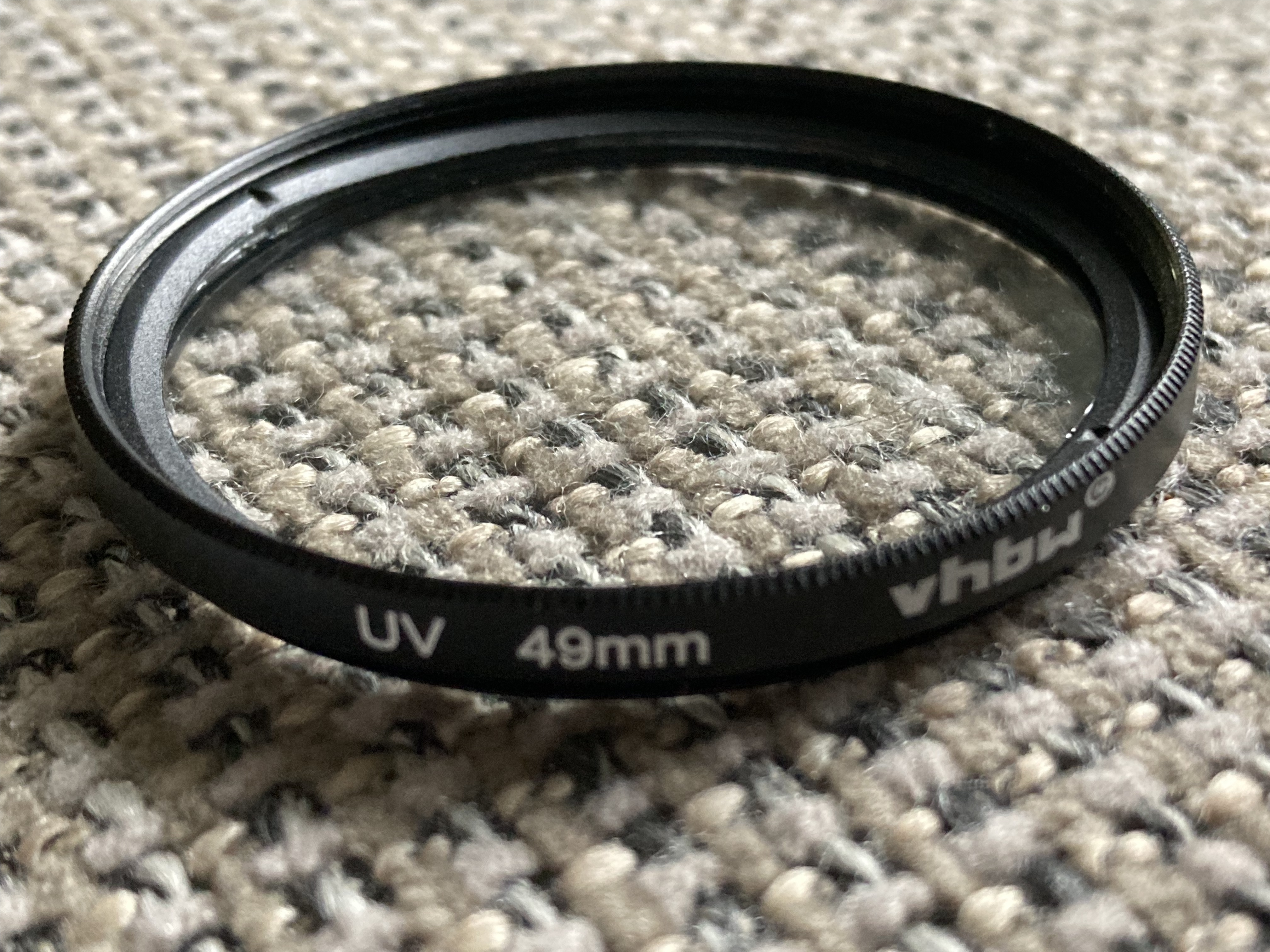 vhbw Filtro UV 37mm per Obiettivi Filettati Nero Vetro