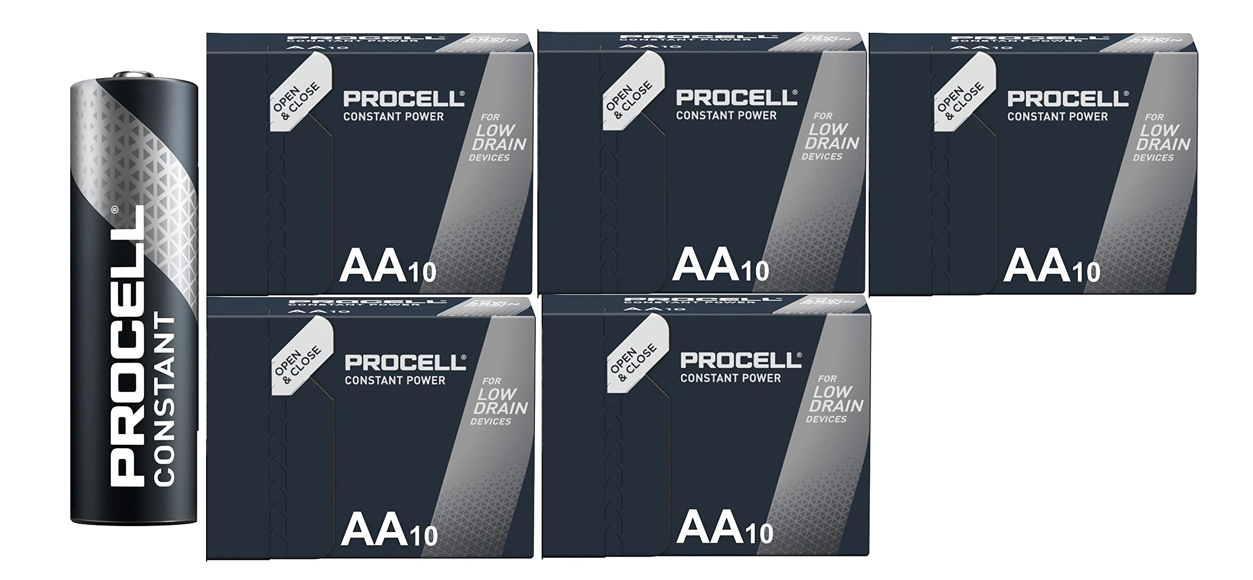 Duracell Procell AA pile alcaline stilo 50 pezzi lunga durata