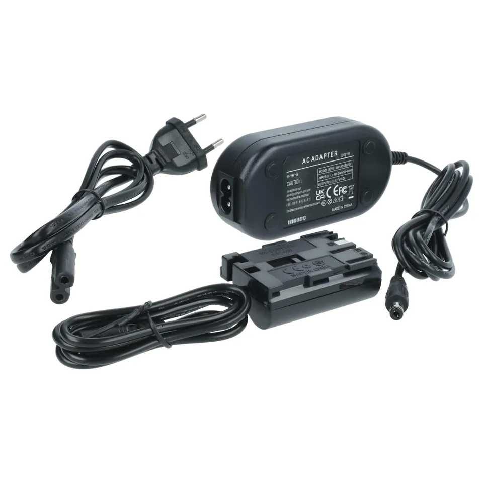 vhbw Alimentatore 2m + Accoppiatore DC per Canon EOS studio