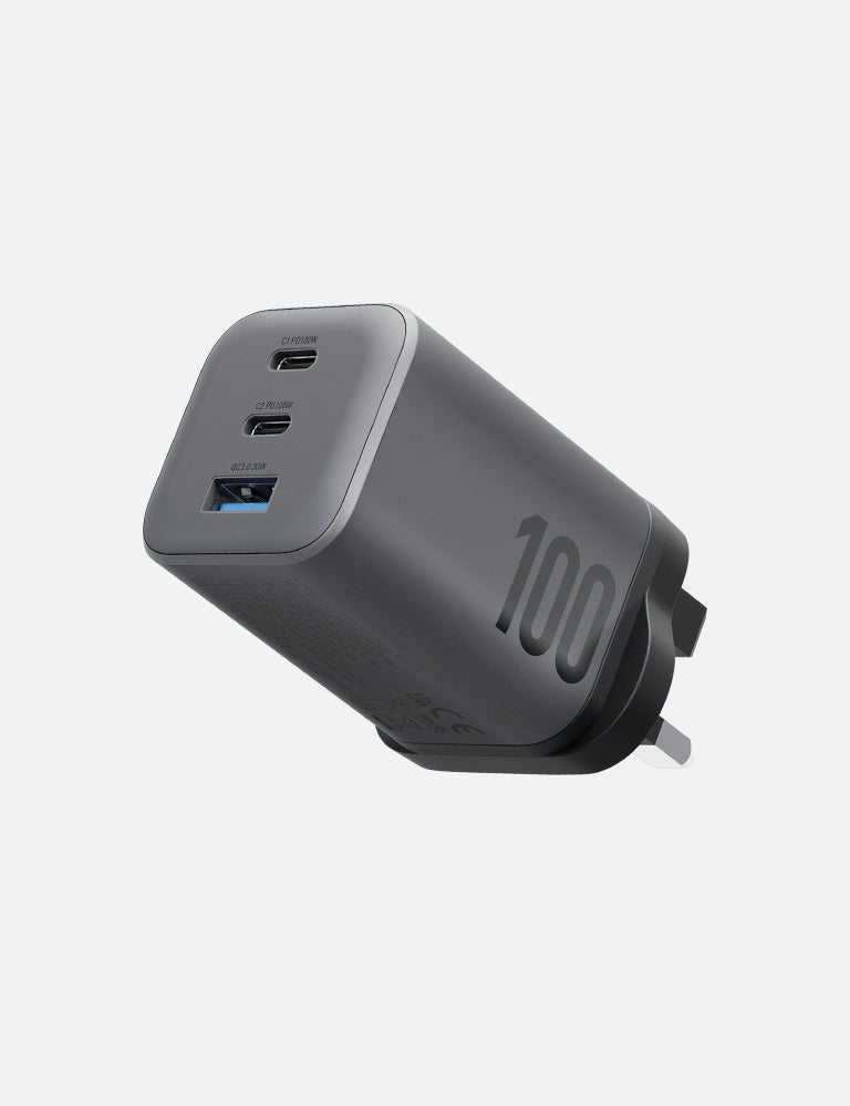Energea AmpCharge Mini 100 caricatore GaN 100W Gunmetal