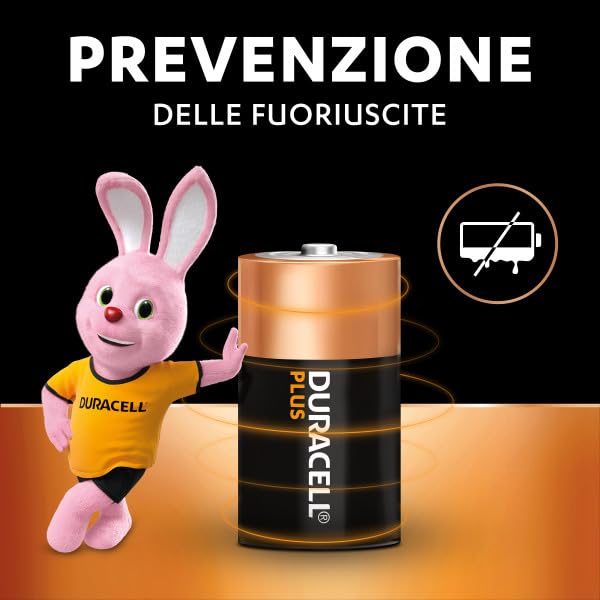 Duracell Plus LR20 pile D alcaline 20 pezzi 1,5V lunga durata