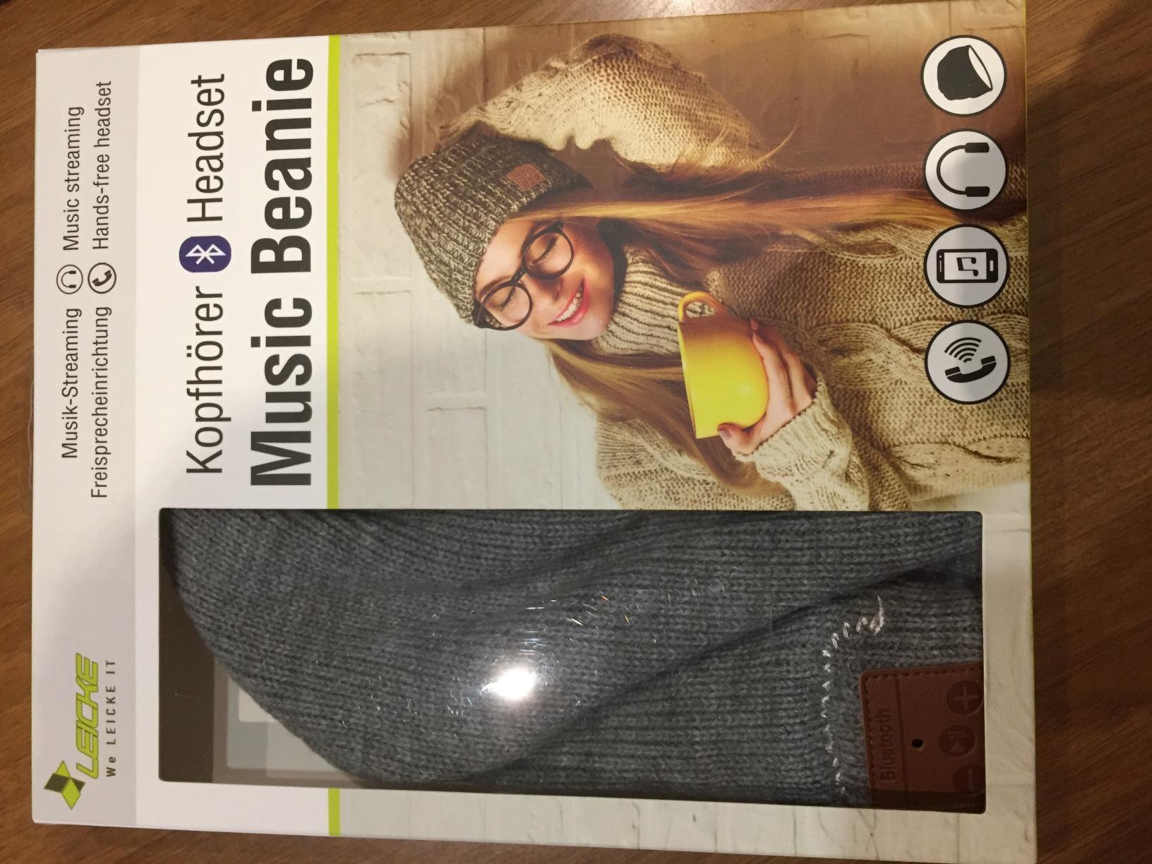 Leicke Sharon berretto bluetooth crema con cuffie