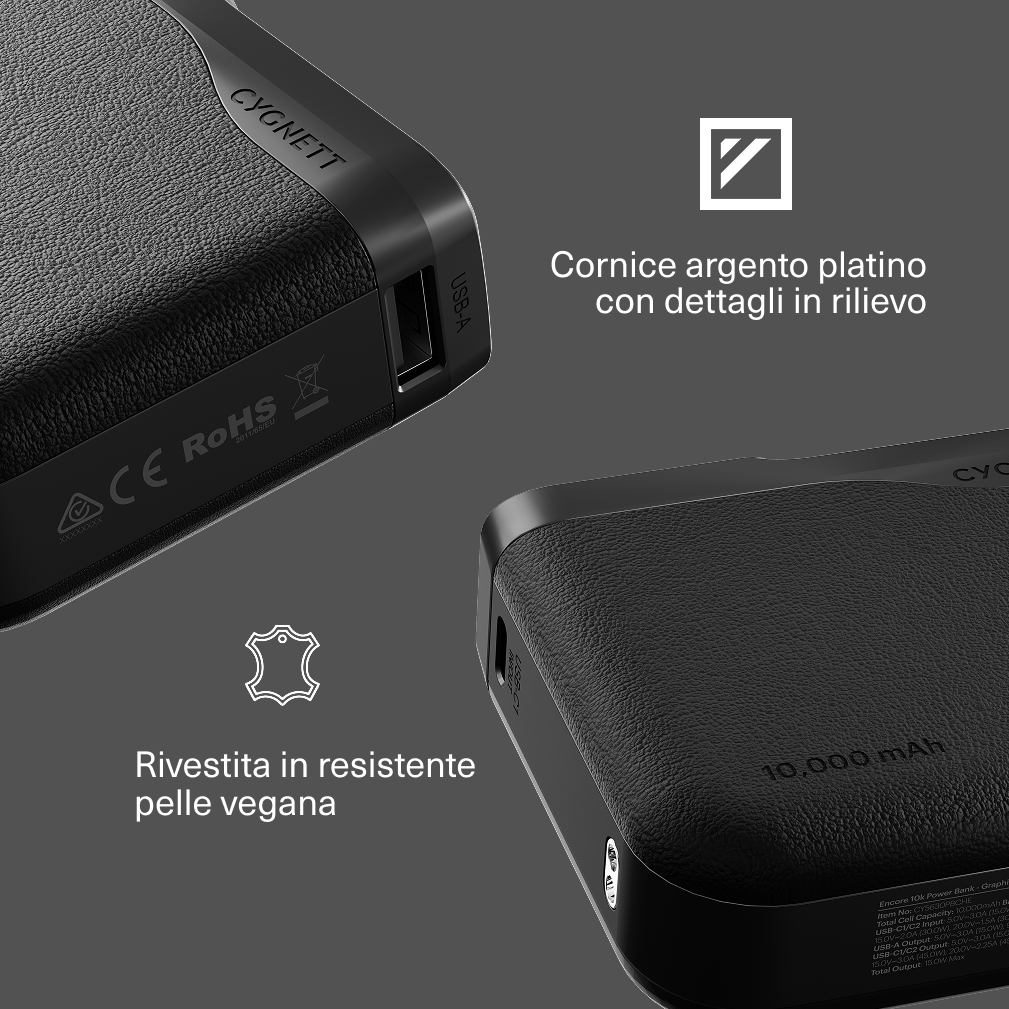 Cygnett Encore Power Bank 45W 10000mAh con Display