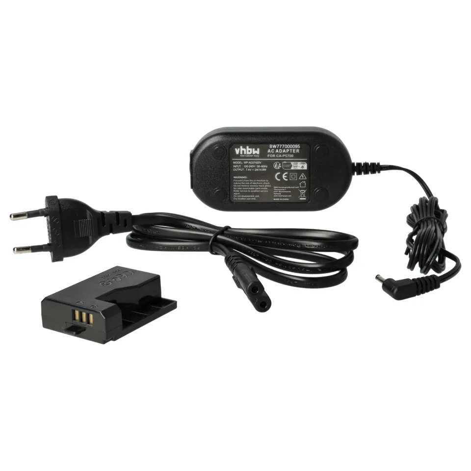 vhbw DR-E10 alimentatore fotocamera Canon EOS 4000D 2000D da rete 2m