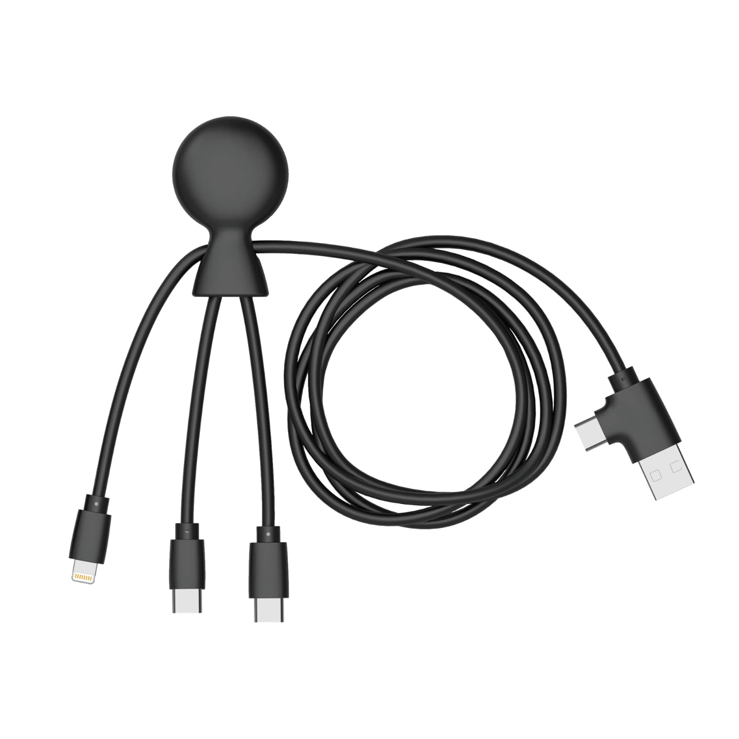 Xoopar Mr Bio Long cavo USB 4 in 1 nero 1m riciclato