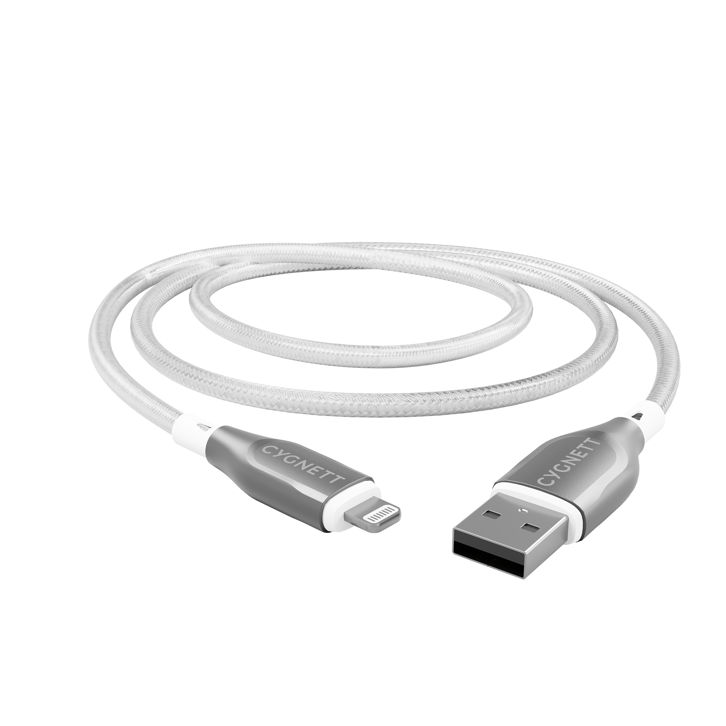 Cygnett Armoured cavo Lightning USB-A 2m bianco Kevlar