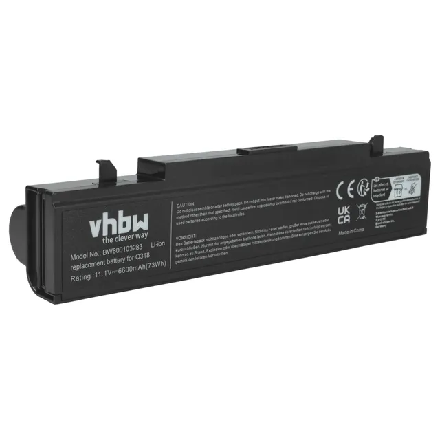 vhbw Batteria laptop 6600mAh 11,1V per Samsung R719 Li-Ion