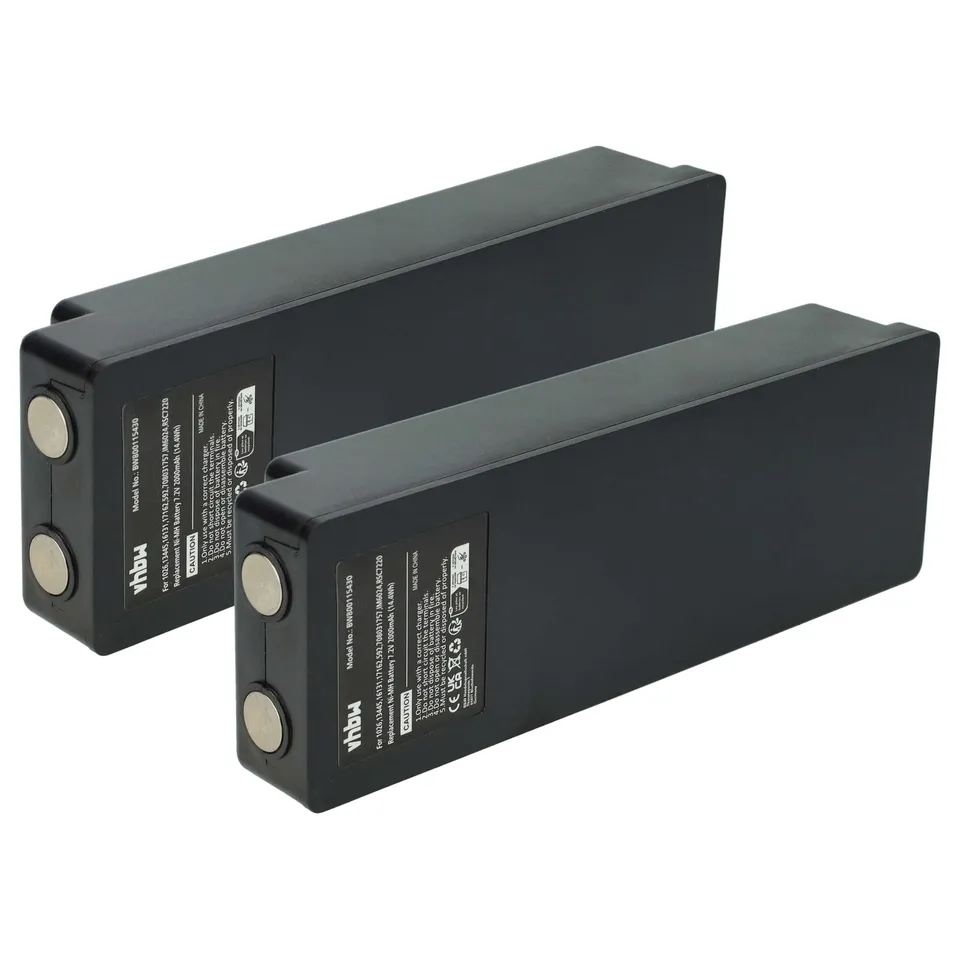 vhbw 2x Batteria telecomando Scanreco BS590 NiMH 2000mAh