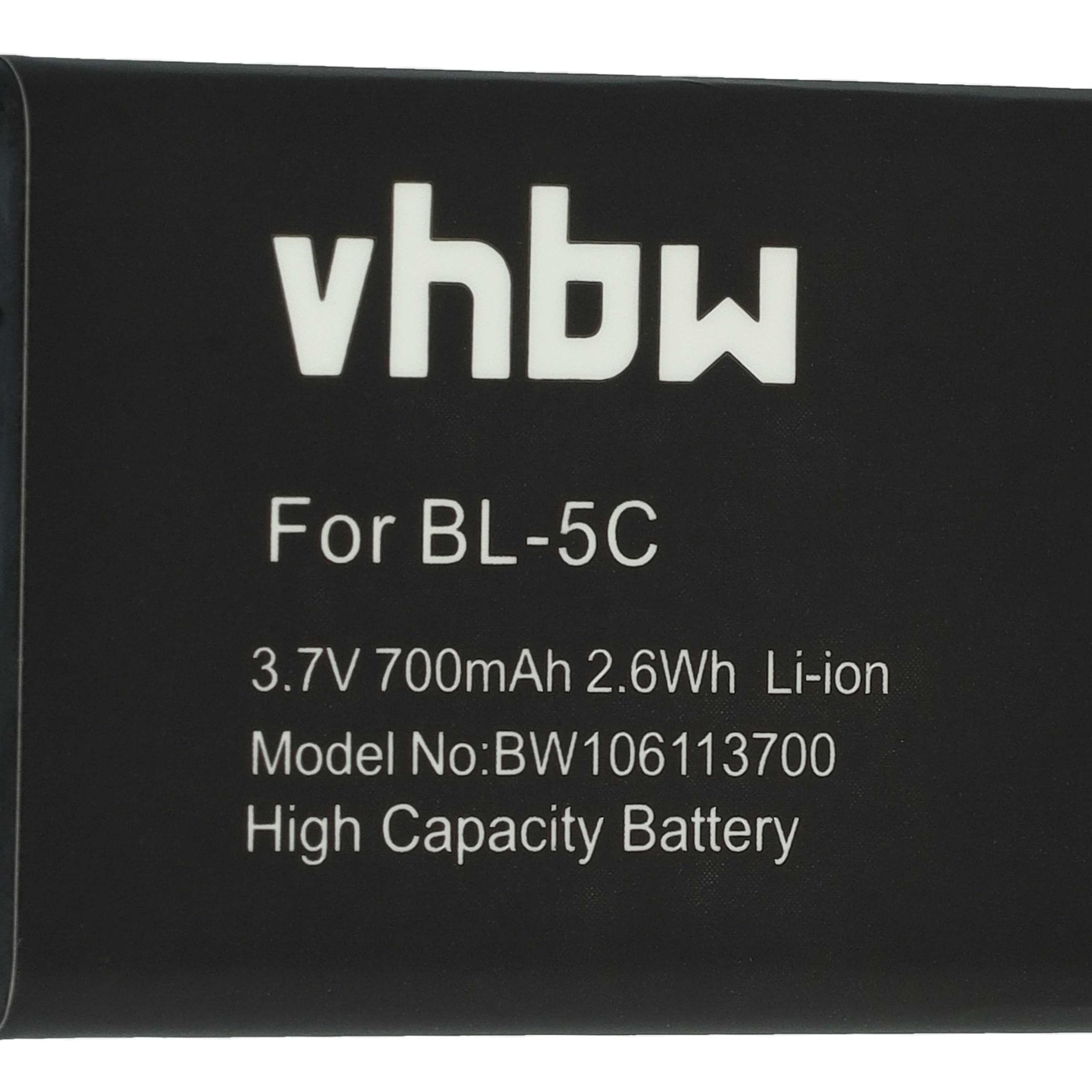vhbw Batteria smartphone CP10 700mAh 3,7V 1x Li-Ion