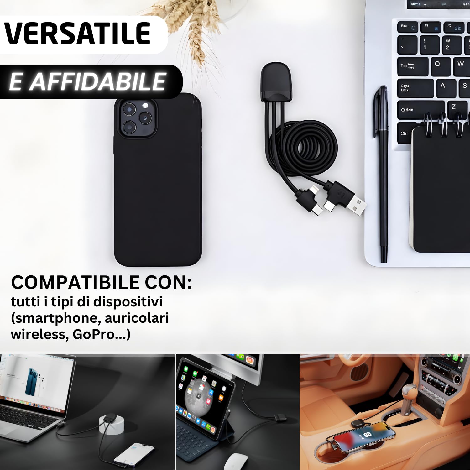 Xoopar ICE-C cavo USB 1m nero USB-C Lightning CarPlay