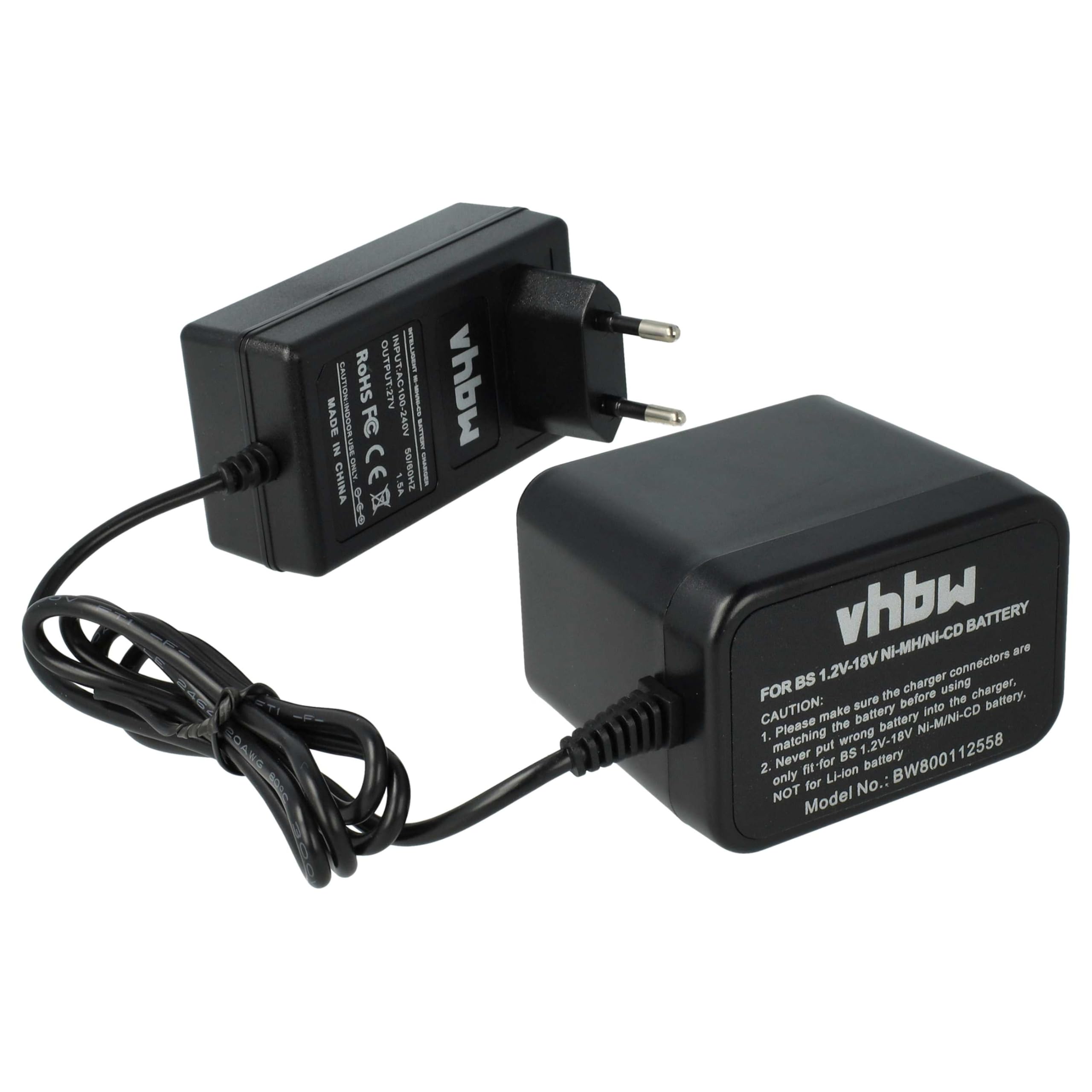 vhbw Caricabatterie per Bosch GSR 9.6 VPE-2 utensili 1,2-18V