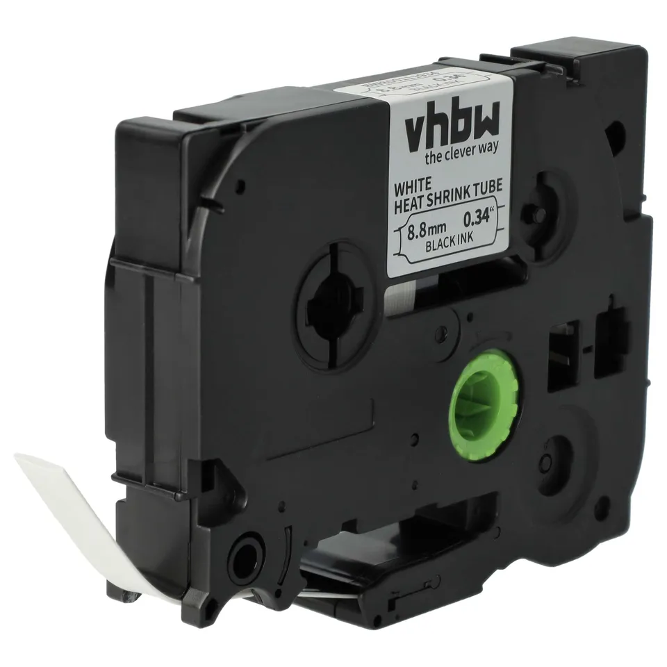 vhbw HSE-221 tubo termoretrattile 8,8mm nero su bianco