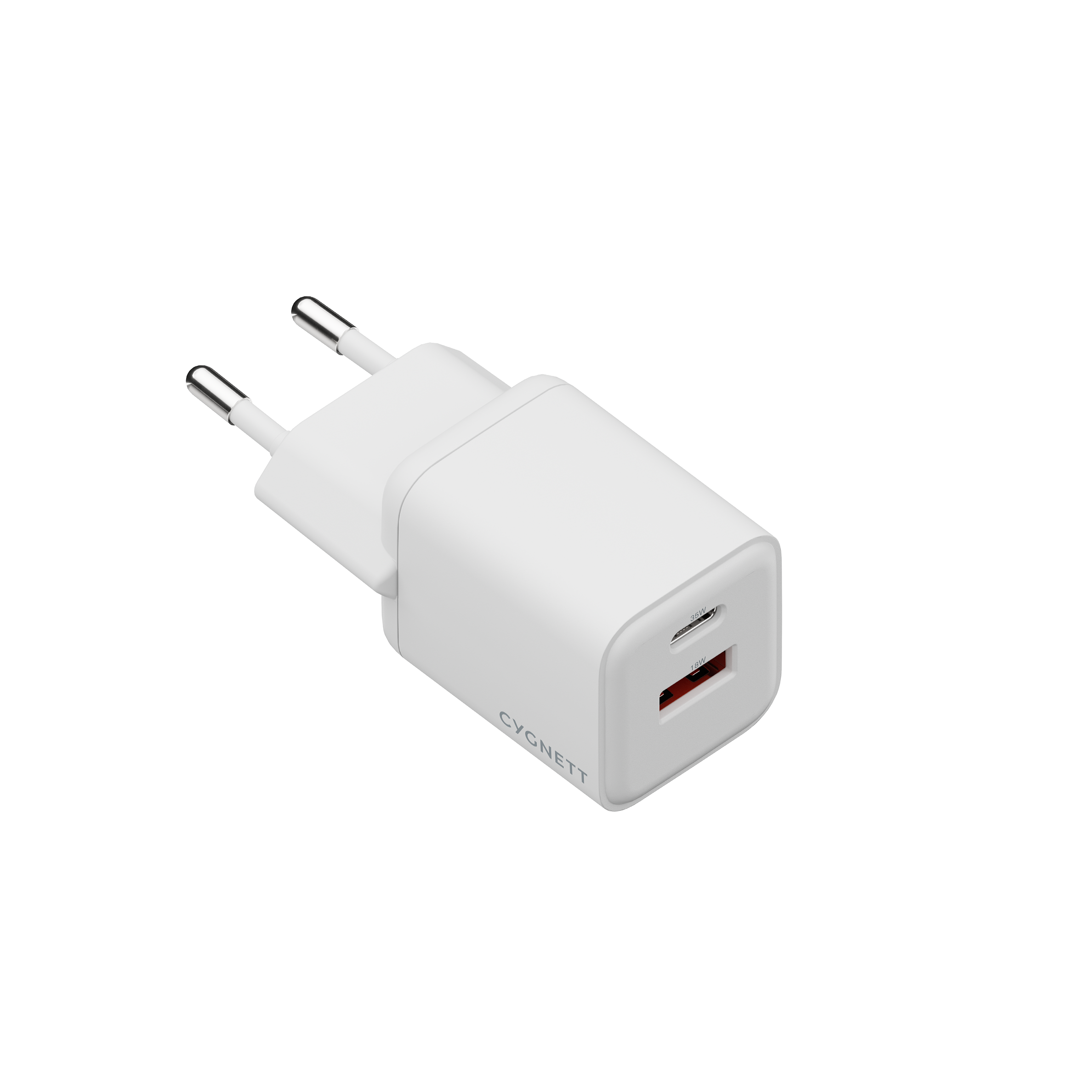 Cygnett PowerPlus Caricatore da Muro 35W Bianco 2 Porte USB