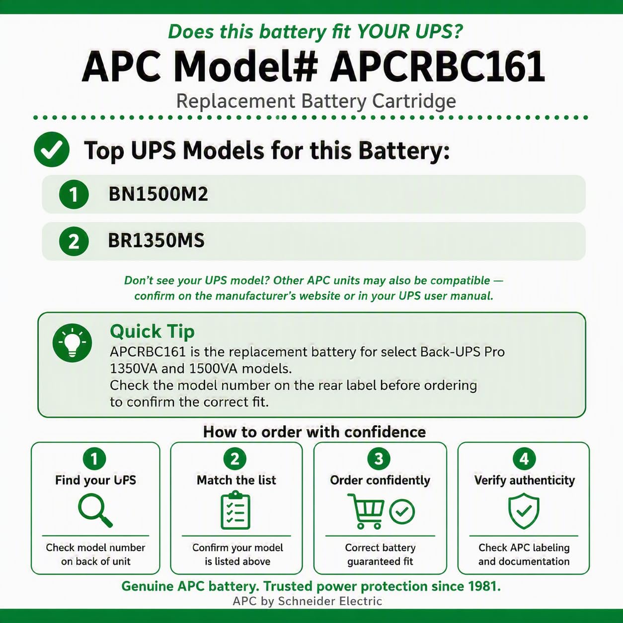 APC Replacement Battery Cartridge 161 batteria UPS RBC161