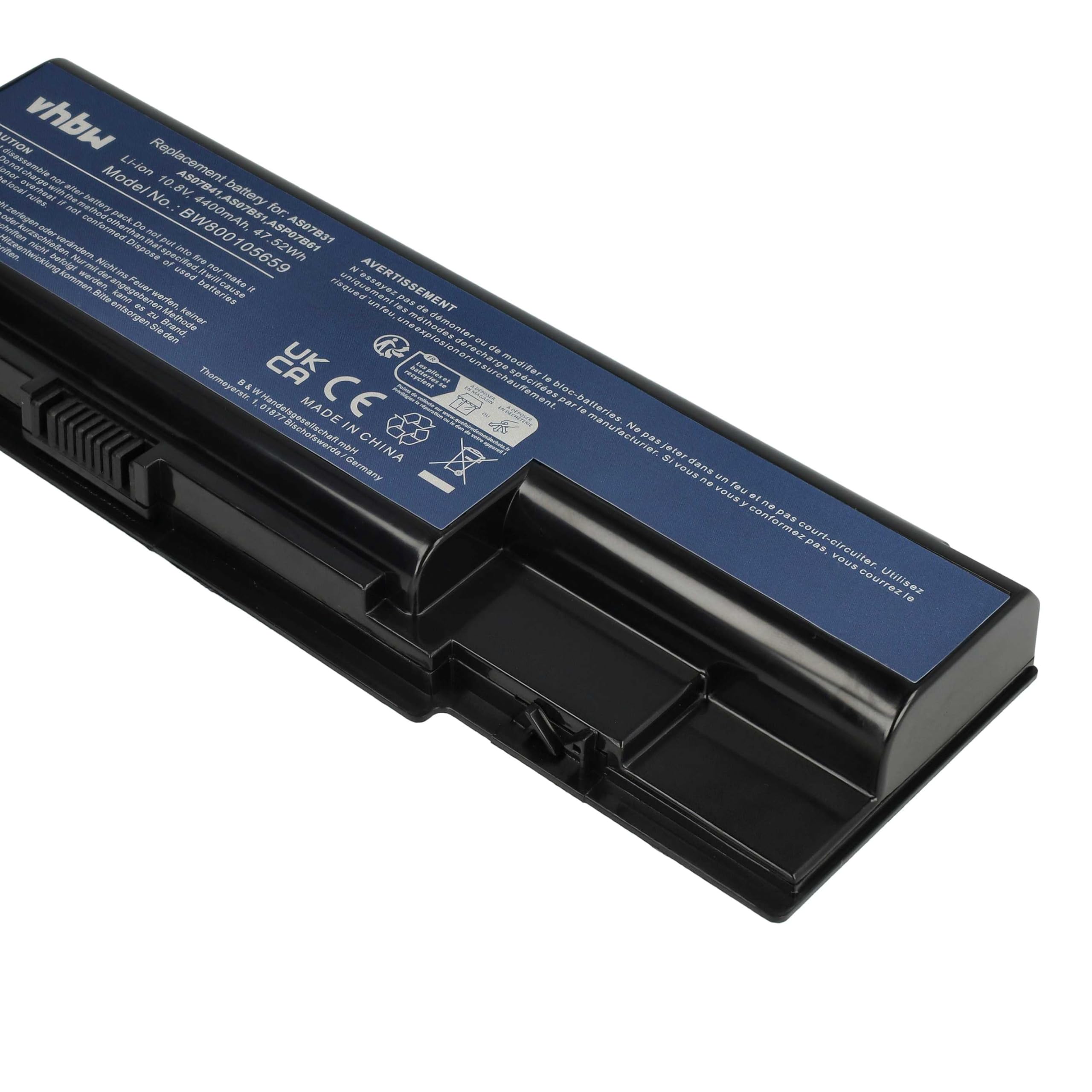 vhbw Batteria Notebook AS07B32 4400mAh per Acer Aspire