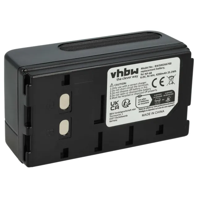 vhbw Batteria CCD-F150 fotocamera 4000mAh 6V NiMH