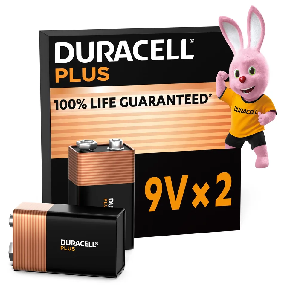 Duracell Plus batteria alcalina 9V 6LR61 2 pezzi