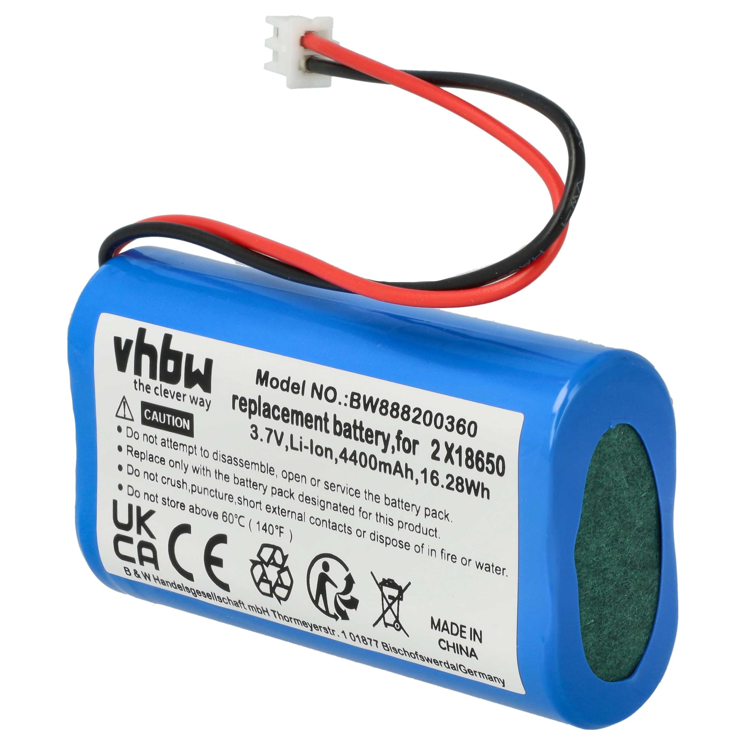 vhbw Batteria BAT04703706701900 per Zafferano Olivia Pro 4400mAh Li-Ion