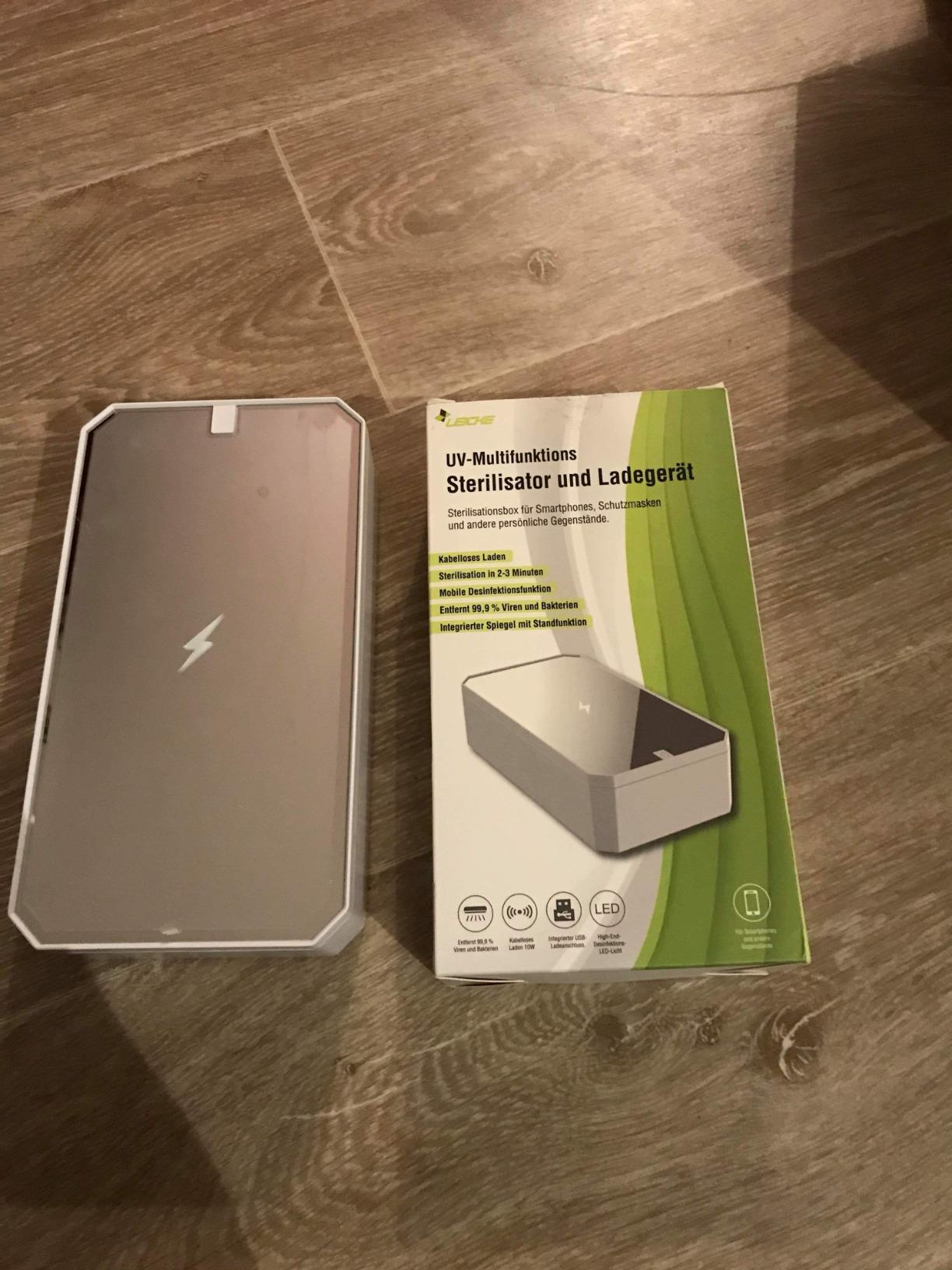 Leicke Sterilizzatore UV Smartphone con Ricarica Wireless