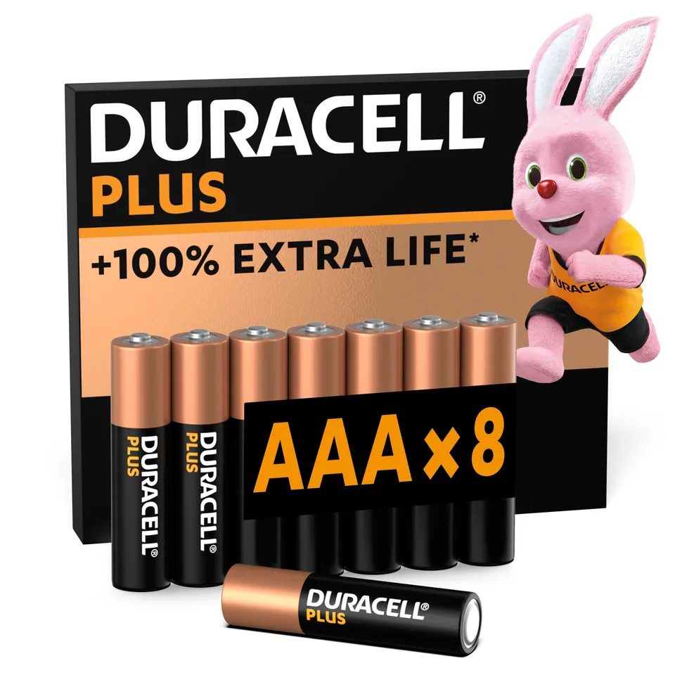 Duracell Plus Pile Alcaline AAA MN2400 8 Pezzi