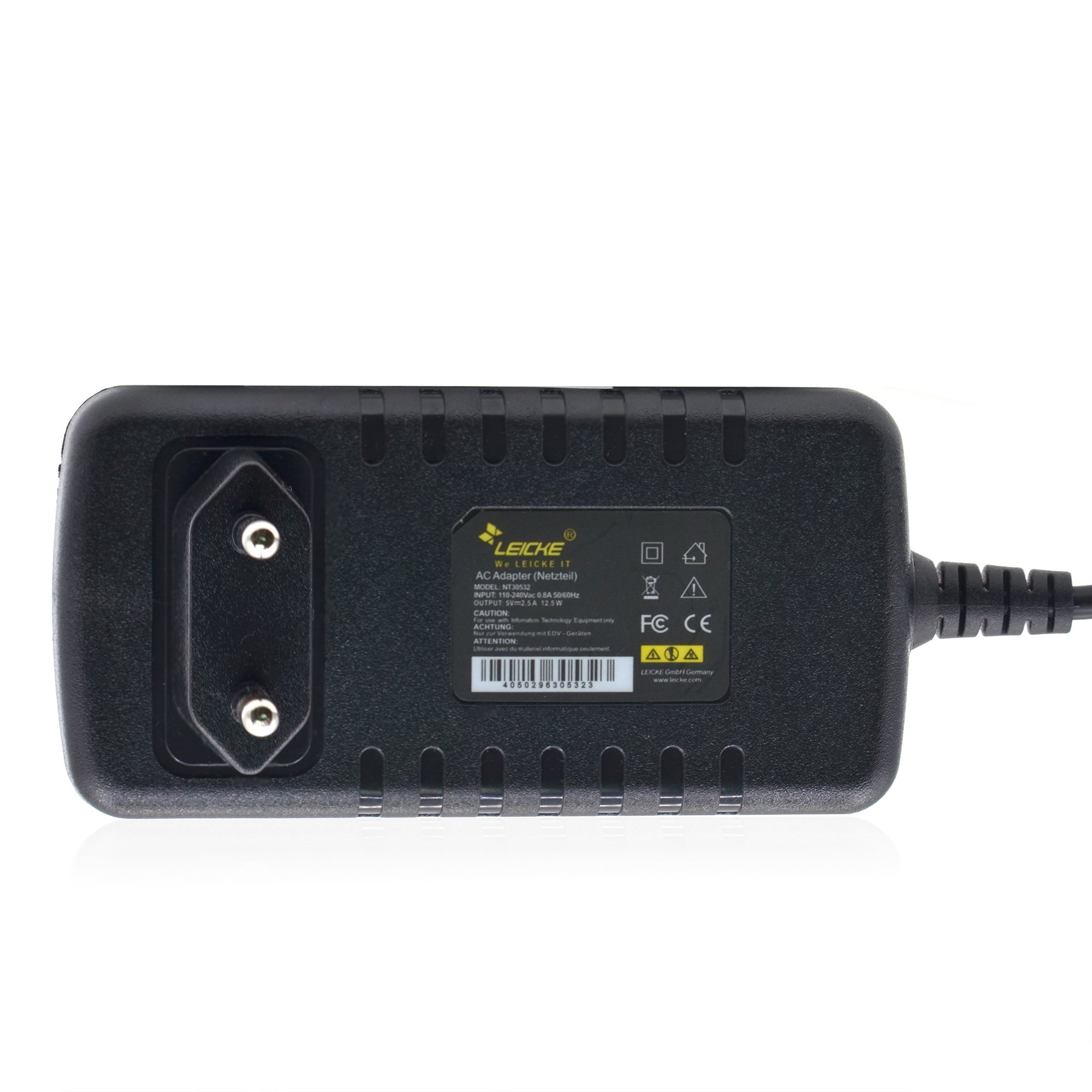 Leicke Alimentatore Universale Micro USB 5V 2,5A per Raspberry Pi