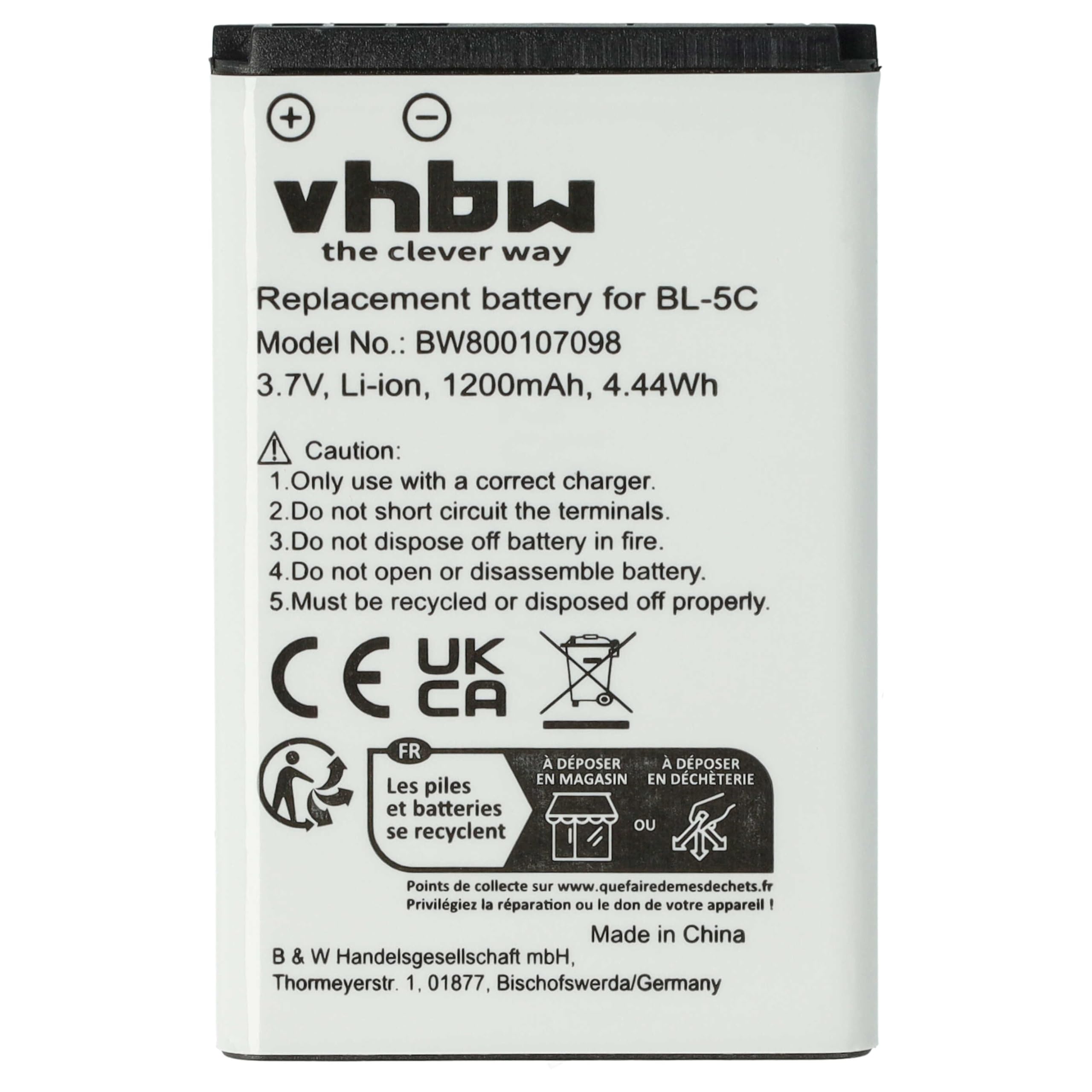vhbw Batteria Li-Ion 1200mAh per Amplicomms M6300