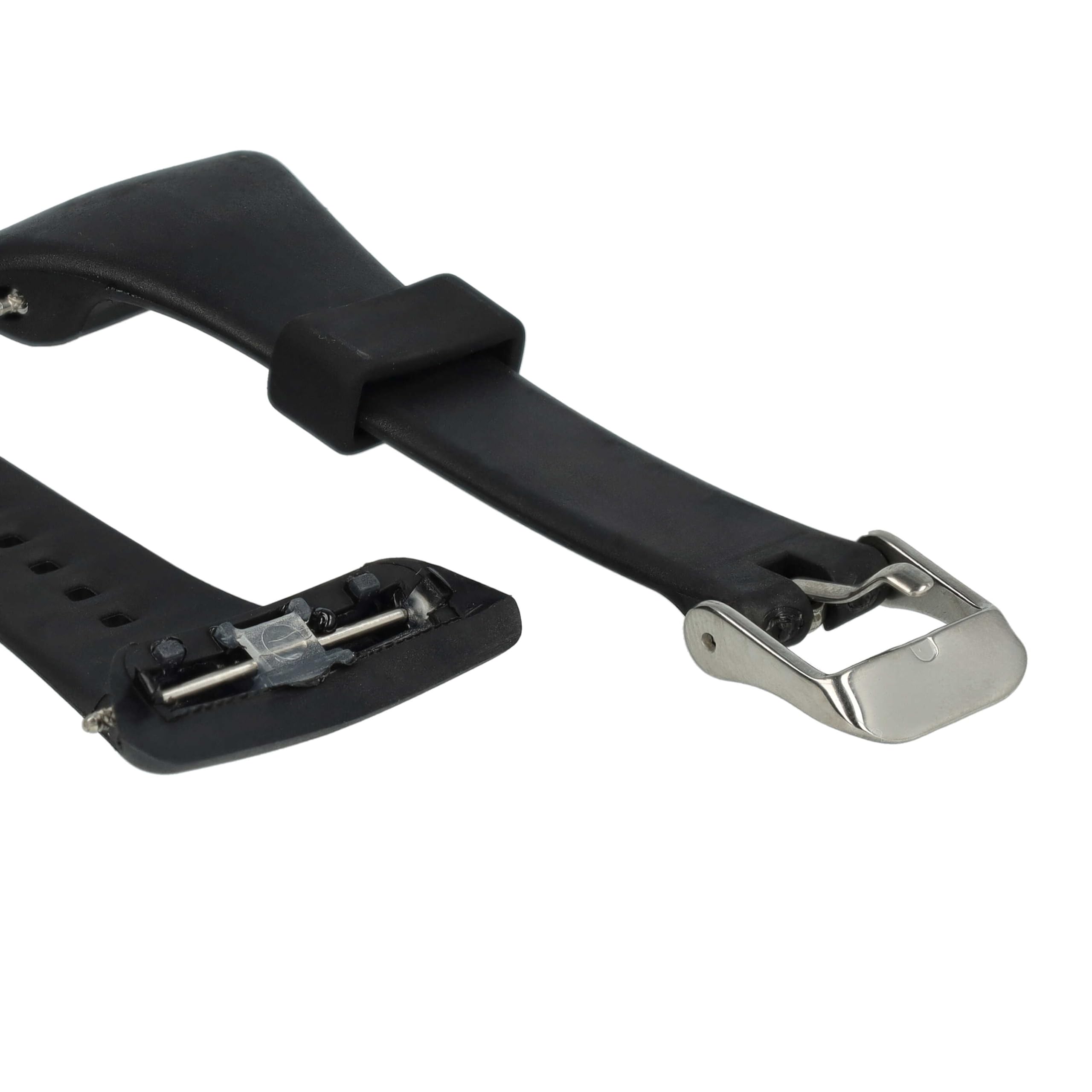 vhbw Cinturino TPE L per Polar FT7 nero 11,5+8,5cm