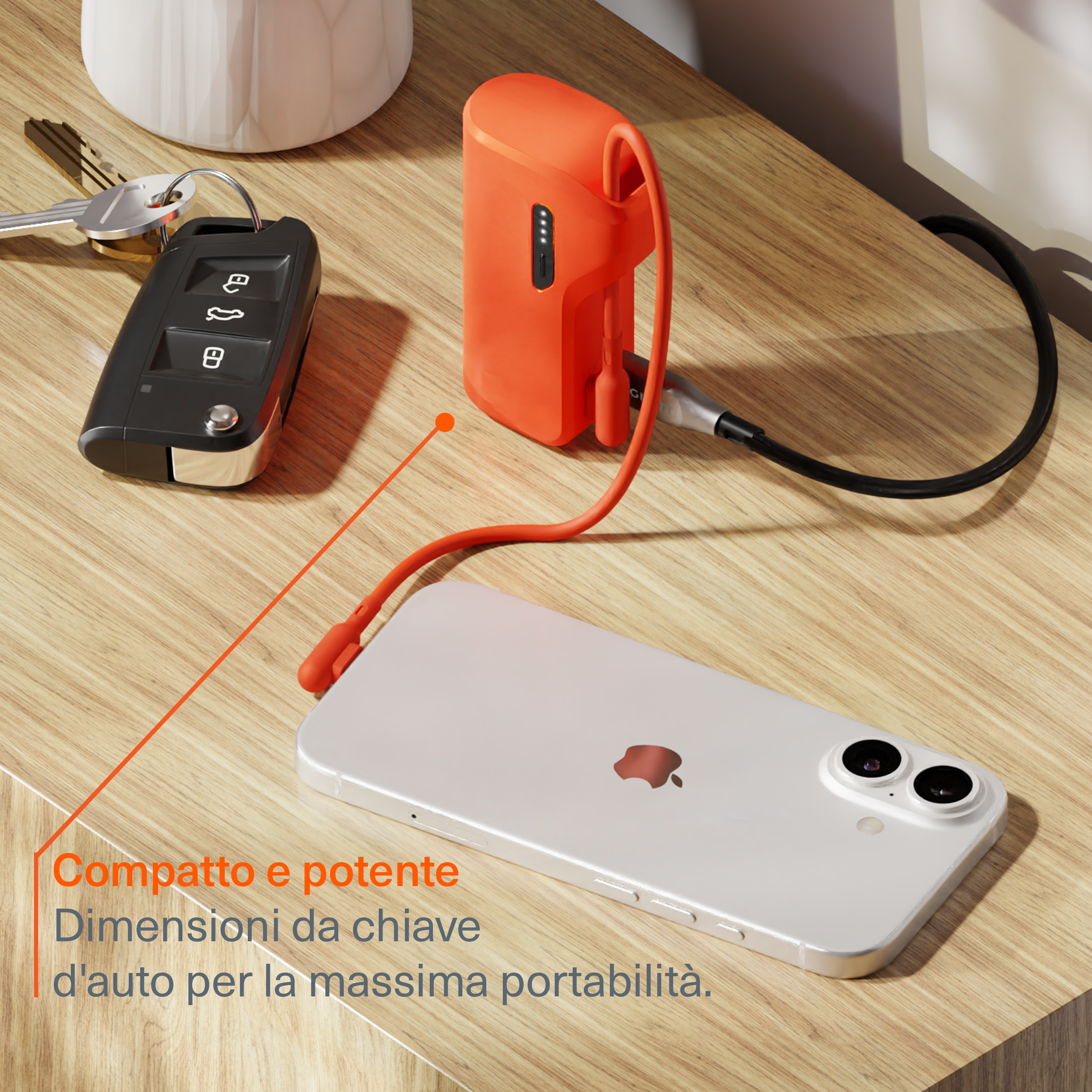Cygnett Thumboost 5K Power Bank 5000mAh 20W con Cavo