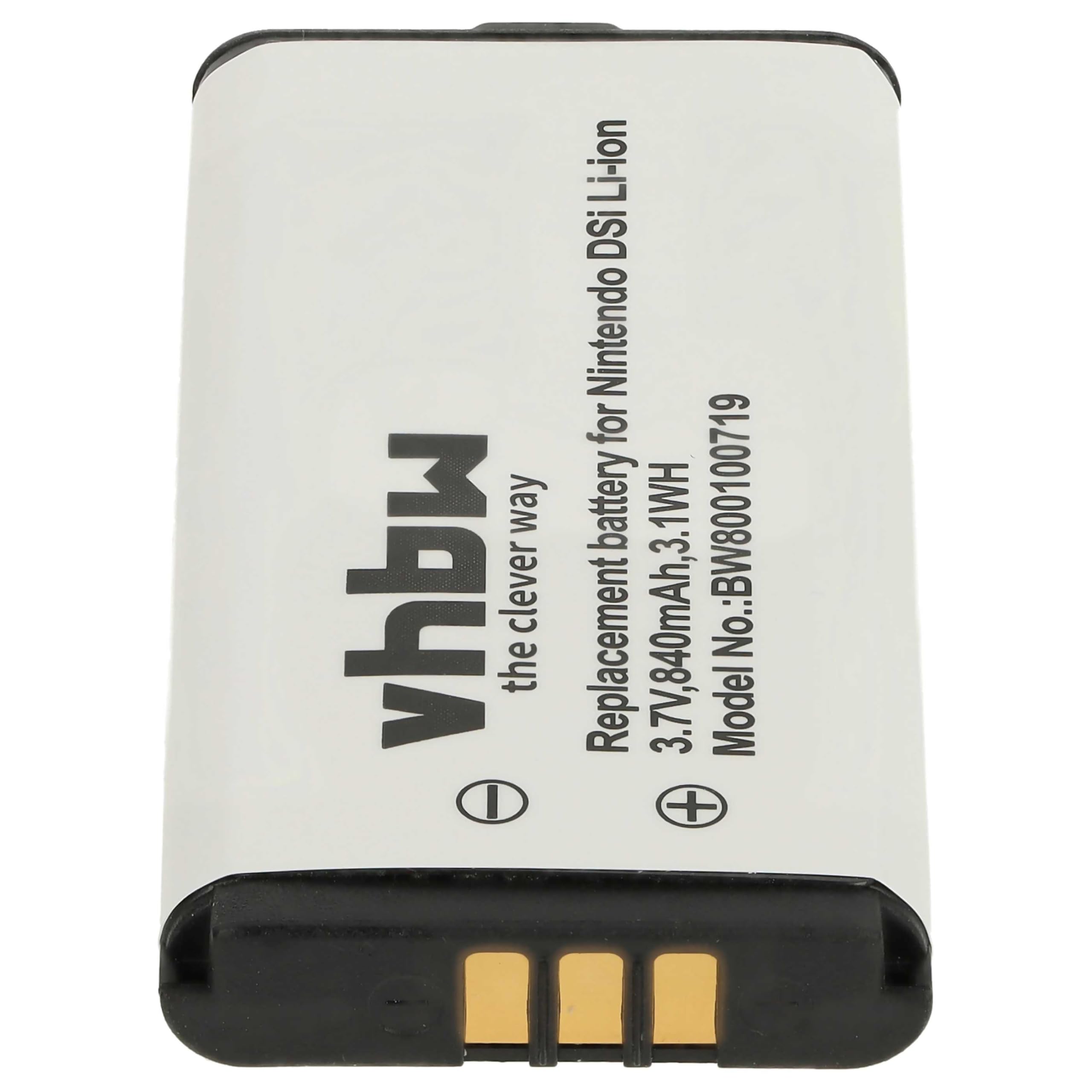 vhbw Batteria per Nintendo DSi 840mAh Li-Ion