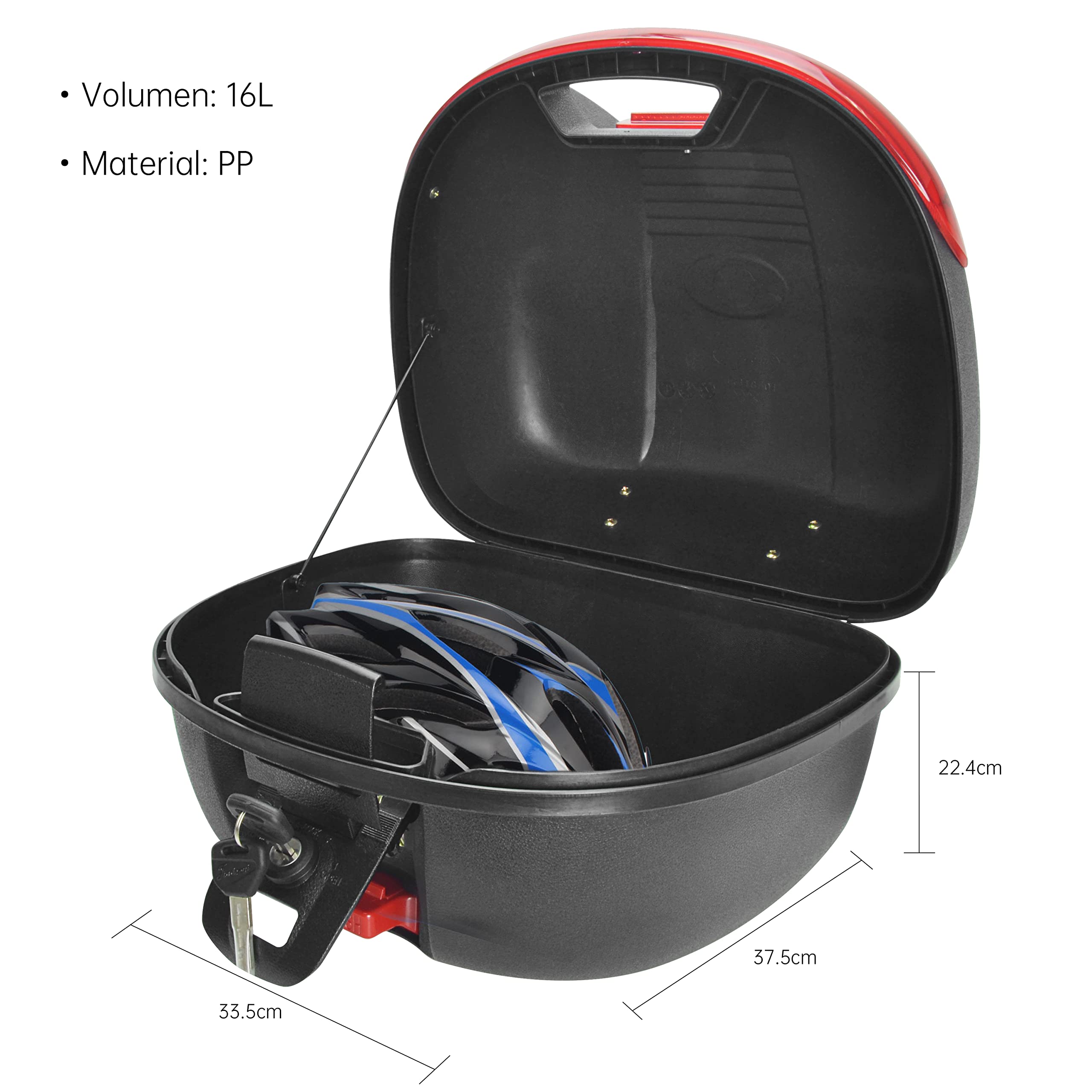 Leicke Bauletto Bici Posteriore 16 Litri Nero senza Allarme