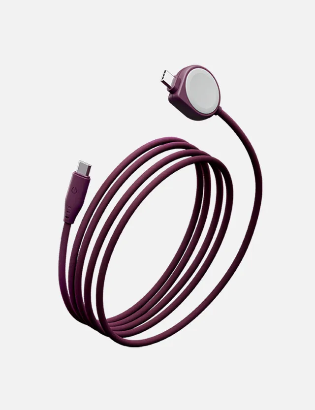 Energea Flow Duo Watch cavo Apple Watch USB-C Dark Cherry