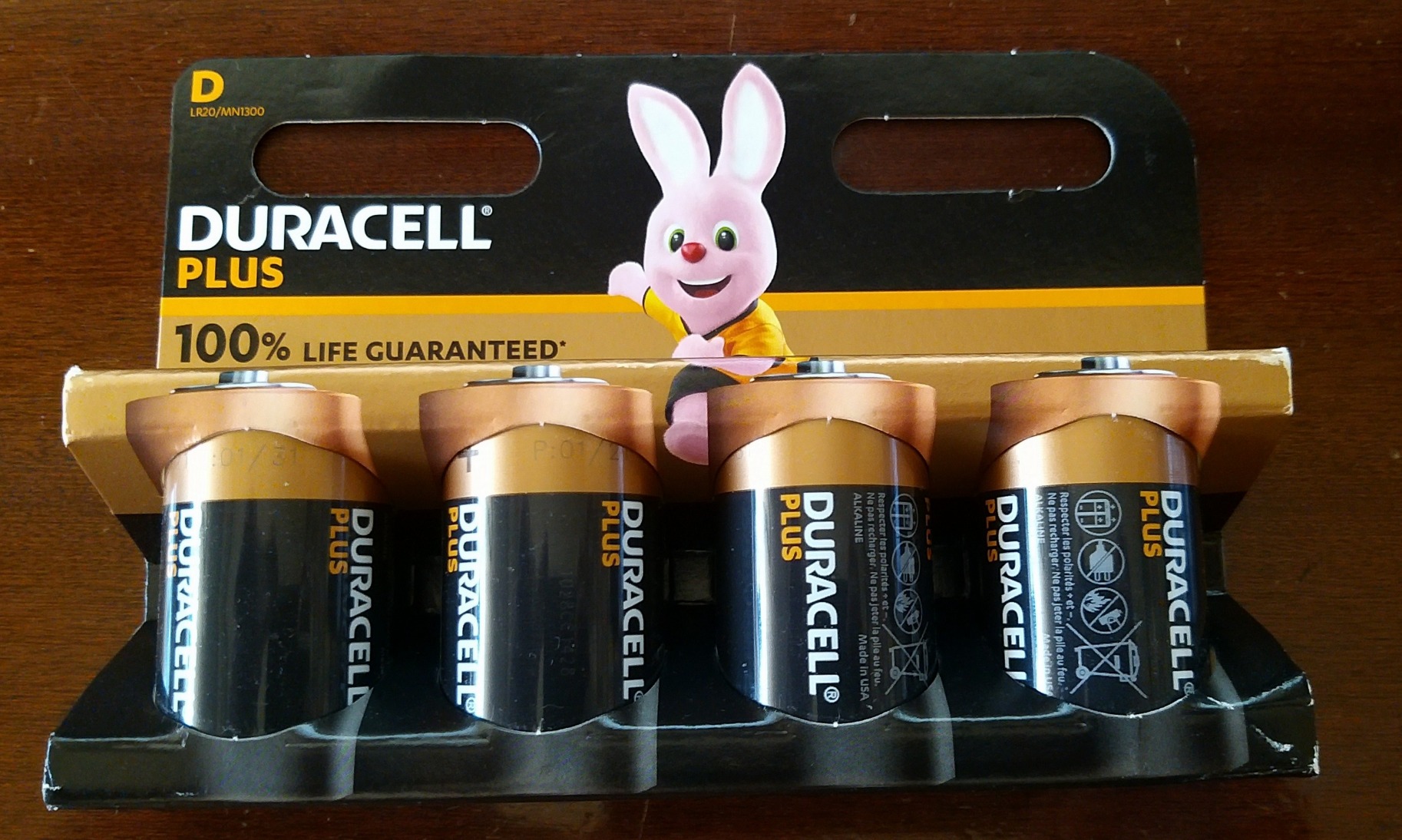 Duracell Plus Batterie Alcaline D LR20 4pz lunga durata