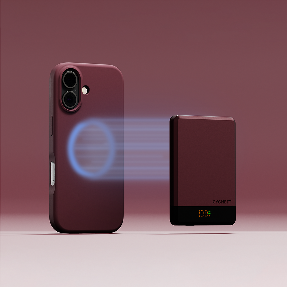 Cygnett Power bank magnetico wireless 5000mAh 10W ciliegia